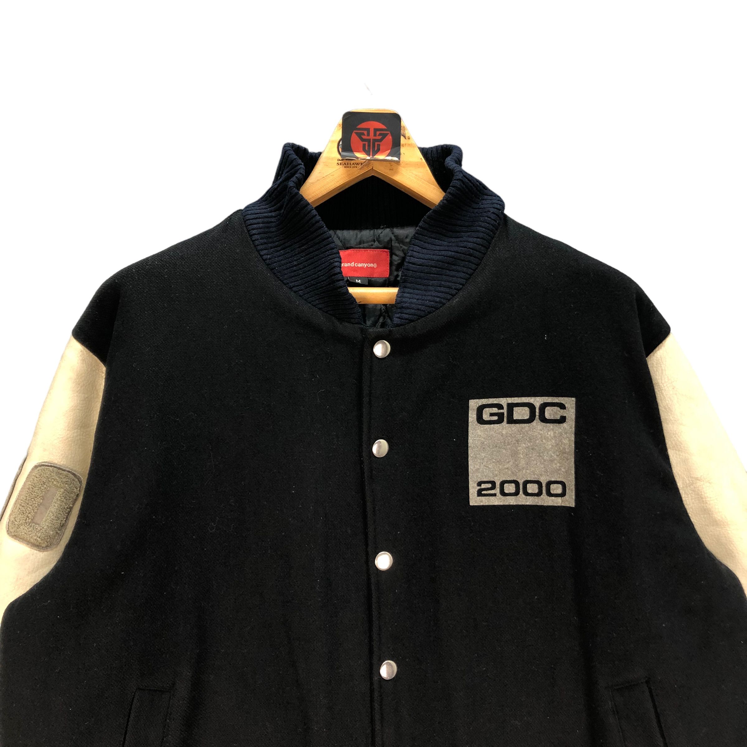 Japanese Brand TRASHED🔥 GDC 2000 WOOL LEATHER VARSITY JACKET #7252-121 Size US M / EU 48-50 / 2 - 6 Thumbnail