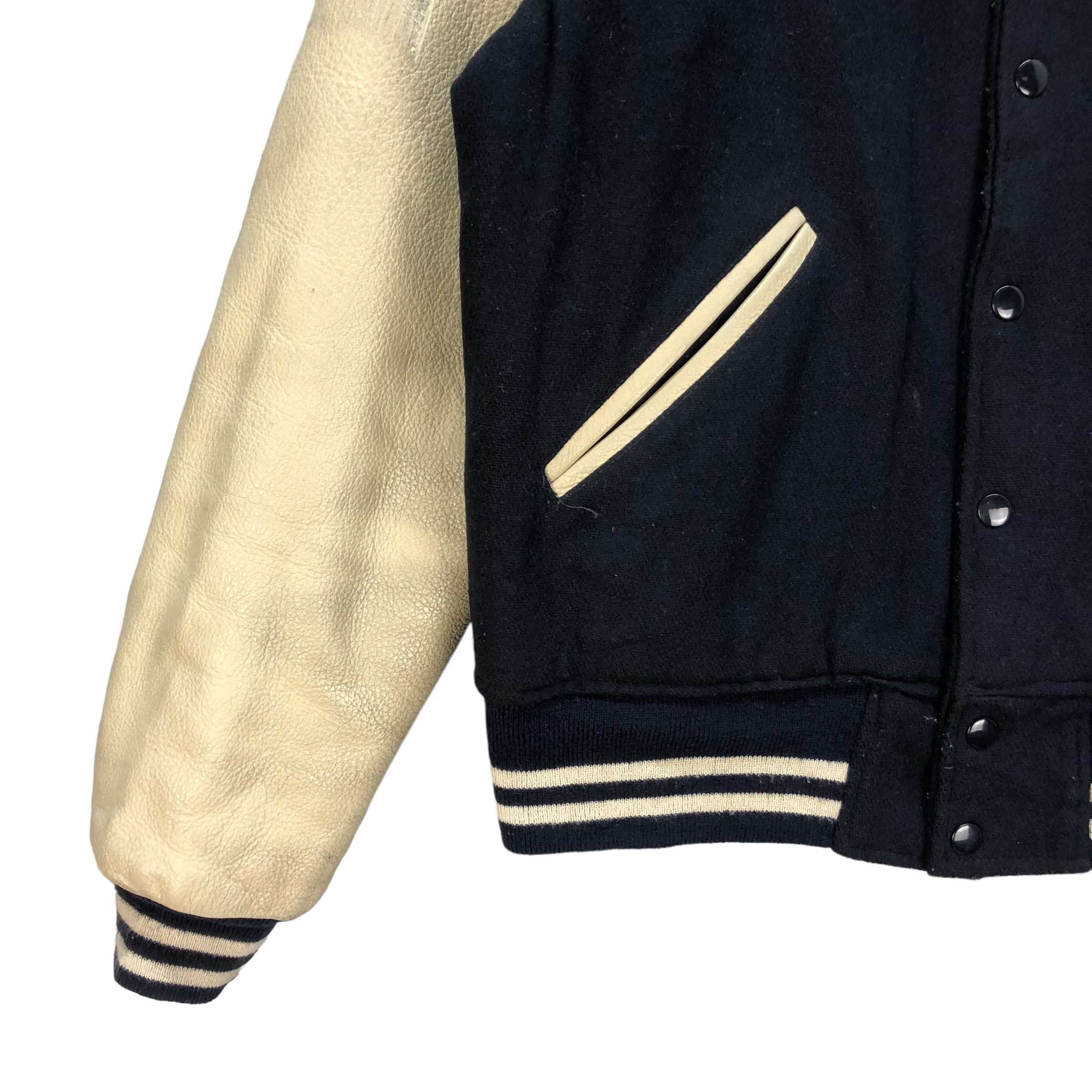 Vintage 90s BARCEDOS CAPITAL M WOOL LEATHER VARSITY JACKET #7254-122 Size US L / EU 52-54 / 3 - 6 Thumbnail