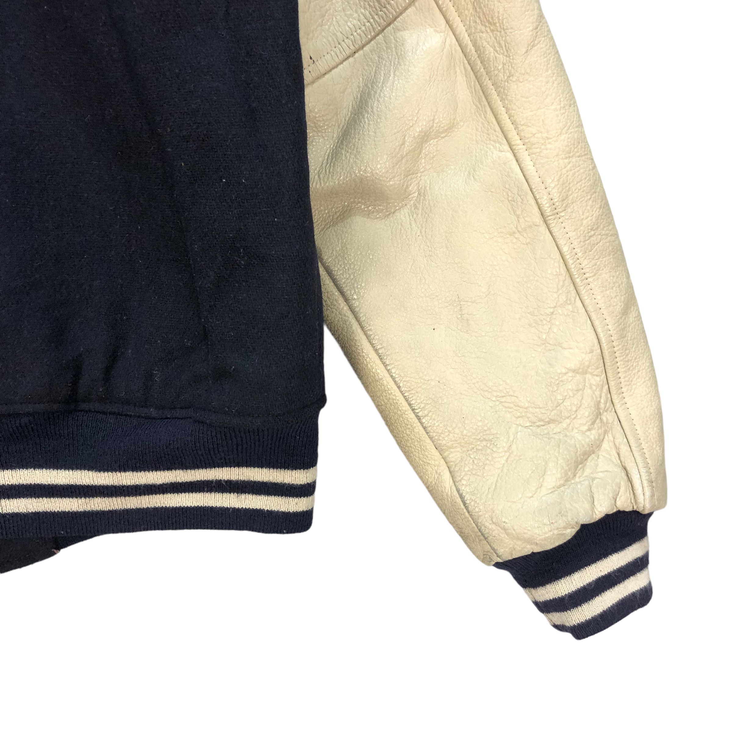 Vintage 90s BARCEDOS CAPITAL M WOOL LEATHER VARSITY JACKET #7254-122 Size US L / EU 52-54 / 3 - 19 Thumbnail