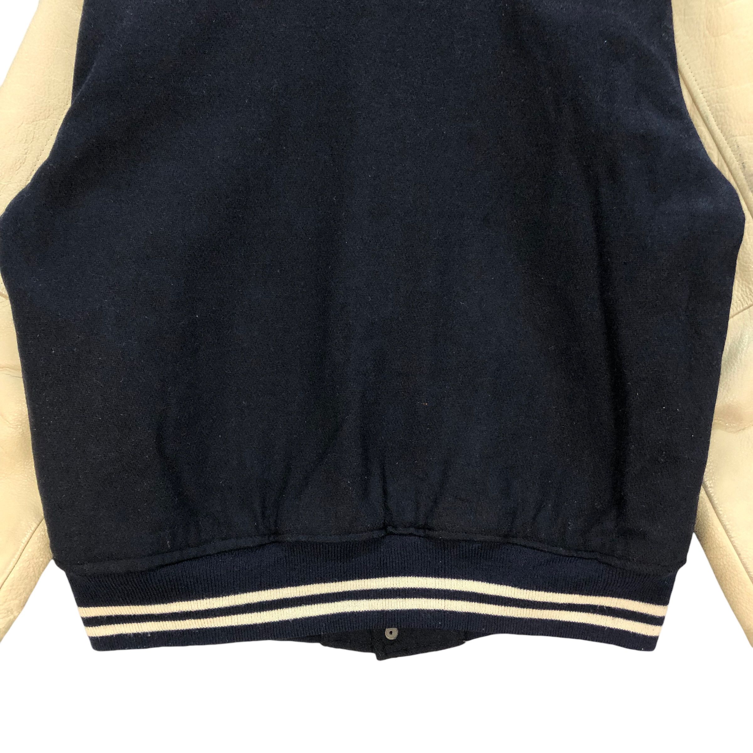 Vintage 90s BARCEDOS CAPITAL M WOOL LEATHER VARSITY JACKET #7254-122 Size US L / EU 52-54 / 3 - 16 Thumbnail