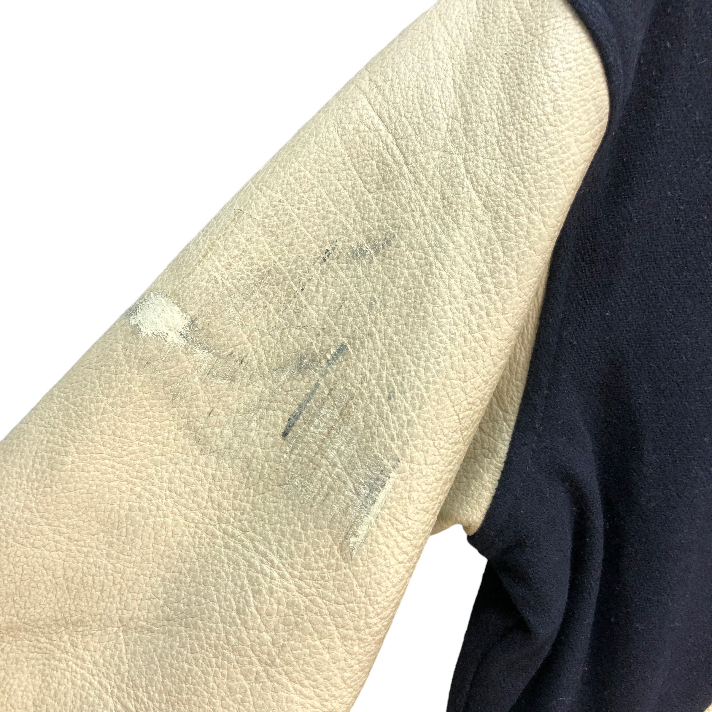 Vintage 90s BARCEDOS CAPITAL M WOOL LEATHER VARSITY JACKET #7254-122 Size US L / EU 52-54 / 3 - 7 Thumbnail