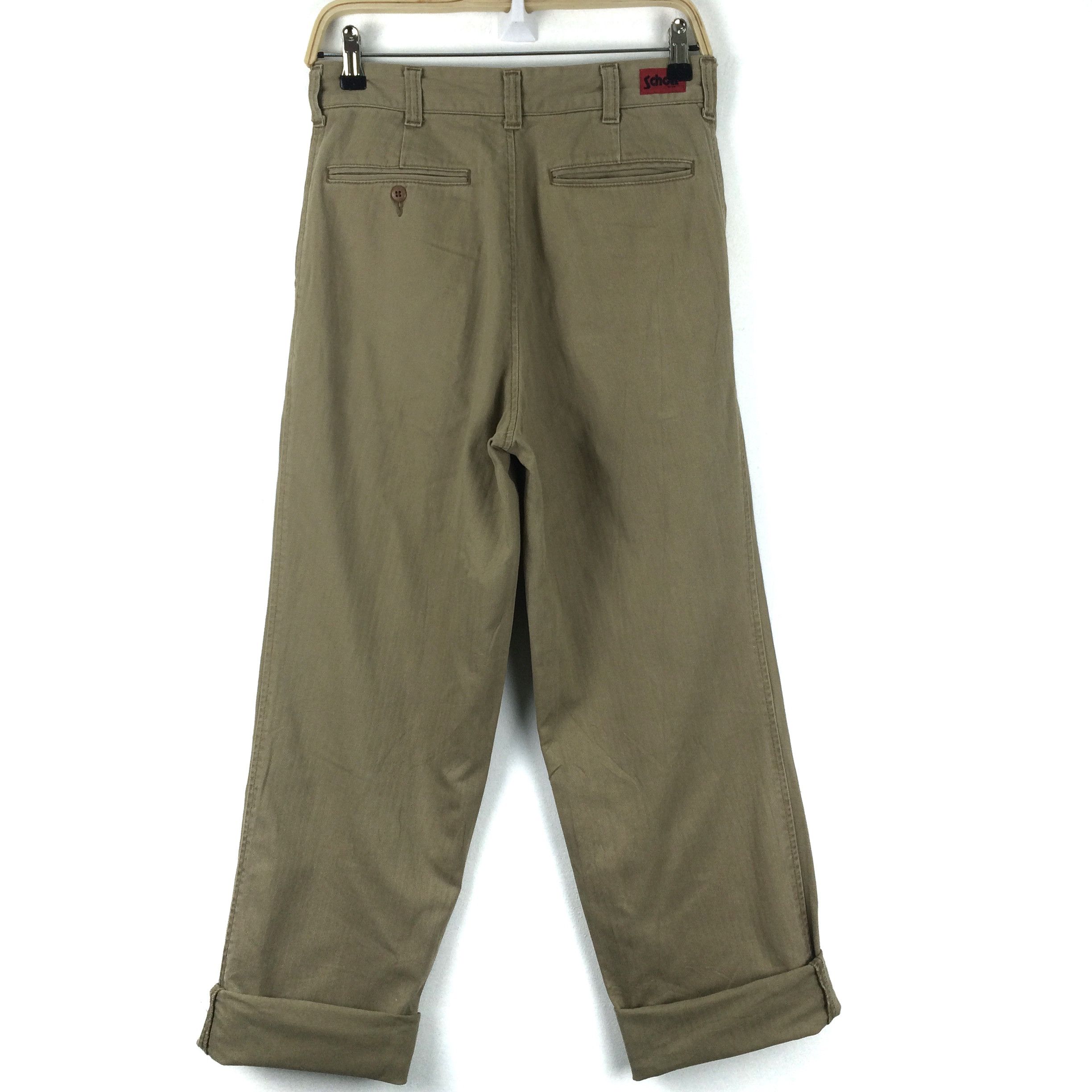 Schott X182 VTG SCHOTT BROS COMBAT TROUSERS HERRINGBONE TWILL Size US 30 / EU 46 - 2 Thumbnail