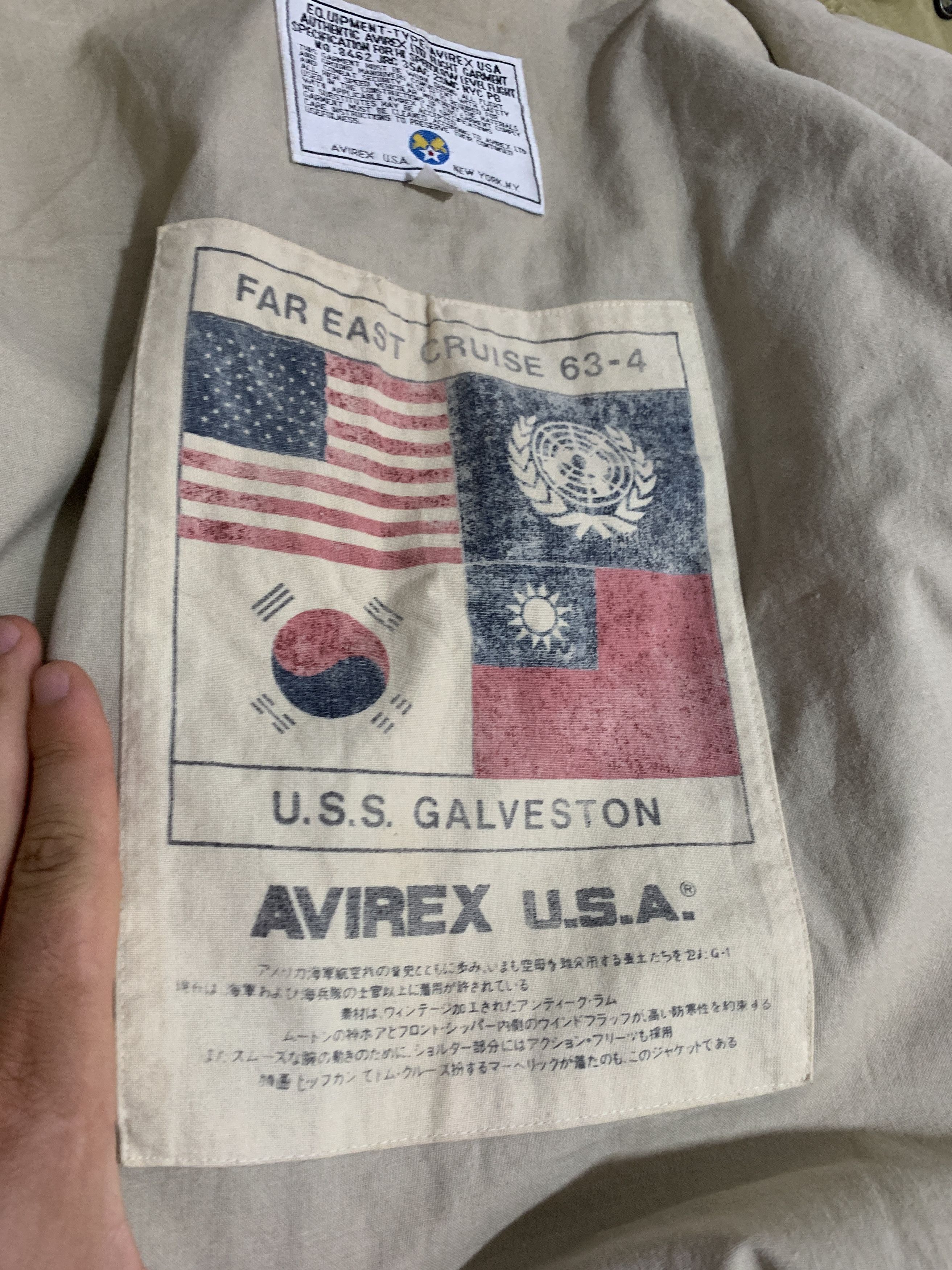 Parajumpers Avirex Far East Cruise Jacket G1 Flight Pilot Cockpit Size L Size US L / EU 52-54 / 3 - 5 Thumbnail