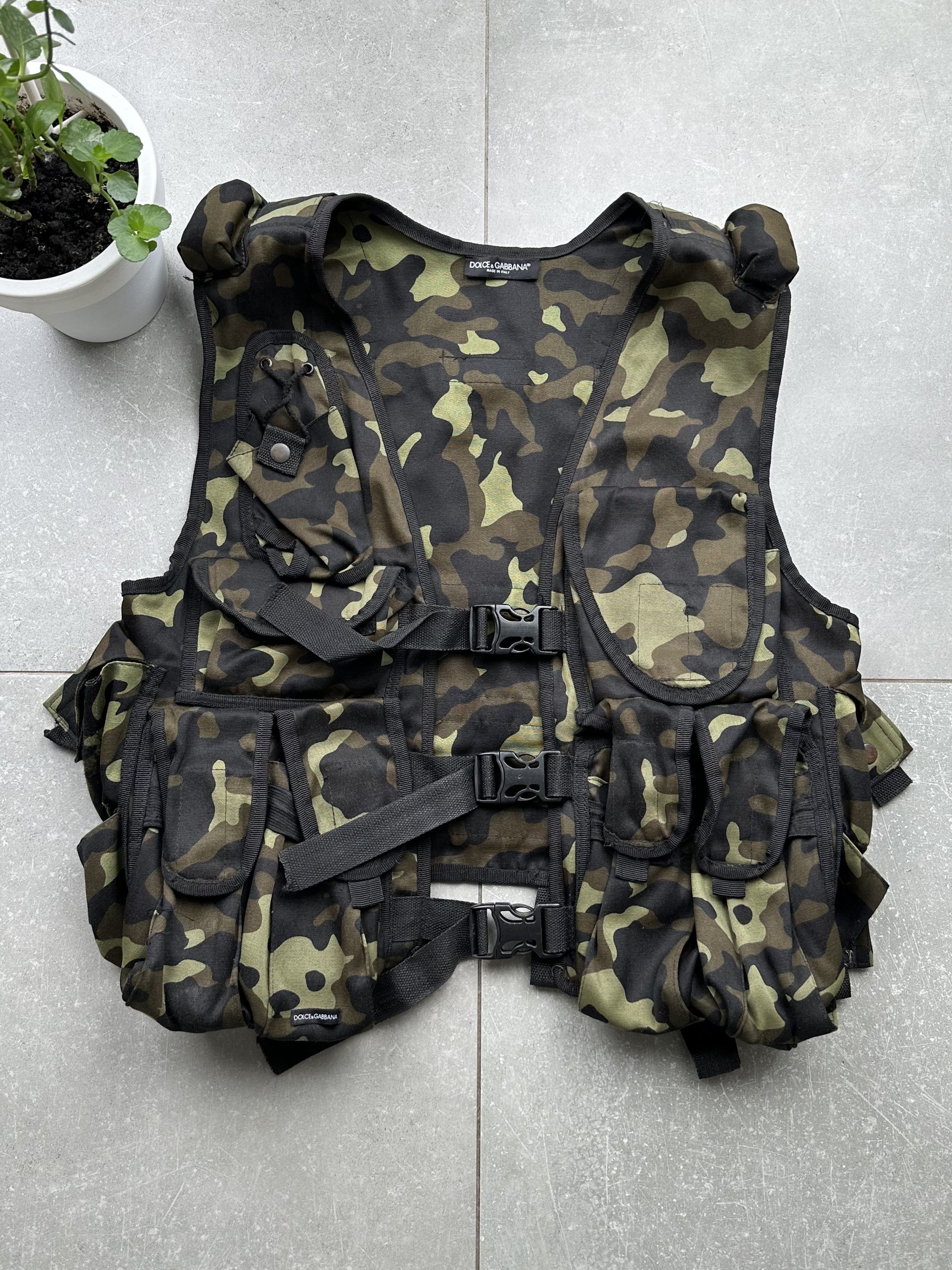 Dolce&Gabbana Vintage Army Multi-Pocket Archive Vest