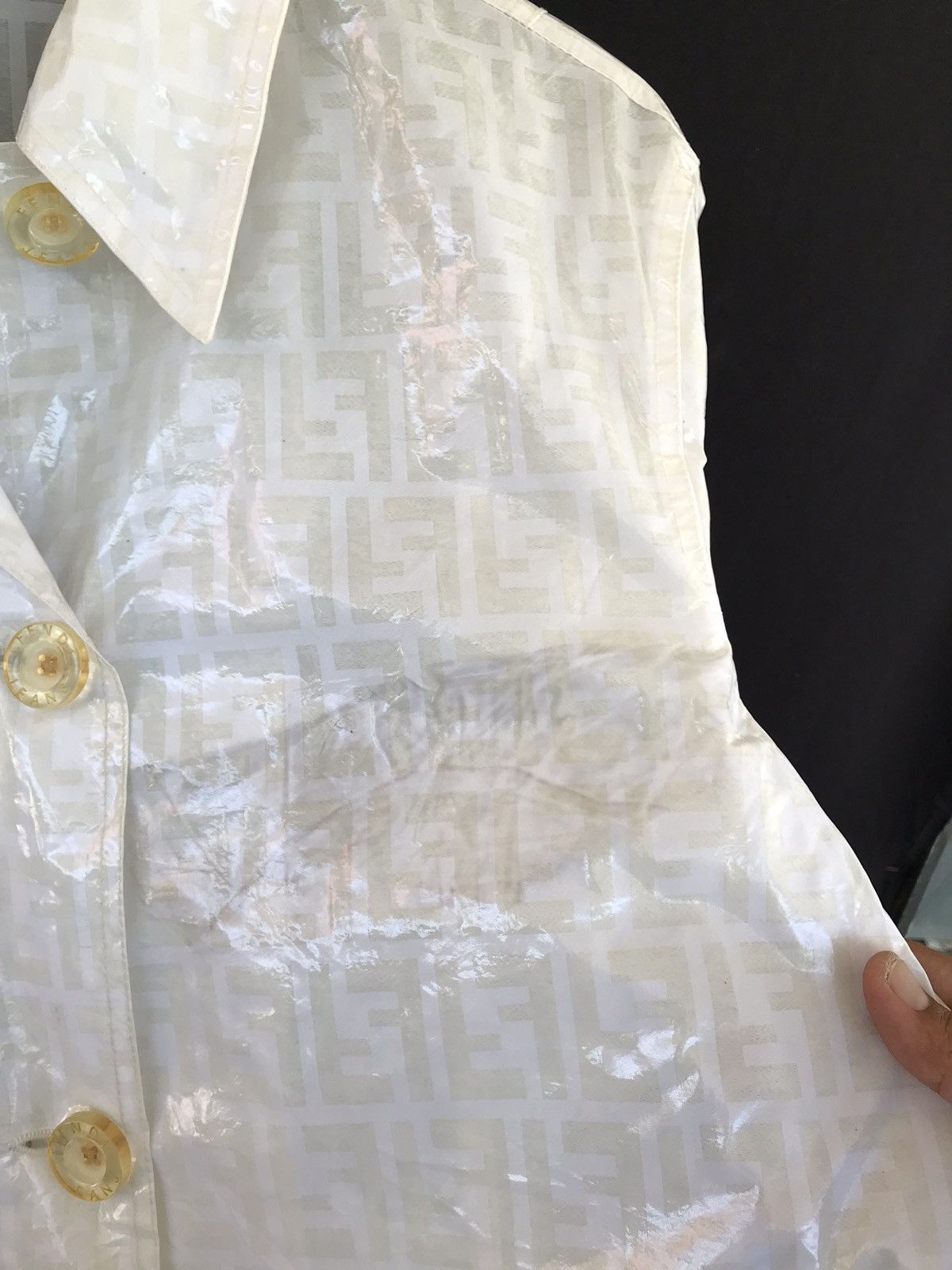 Fendi Fendi Zucca Monogram Raincoat Transparent Jacket Size US M / EU 48-50 / 2 - 14 Thumbnail
