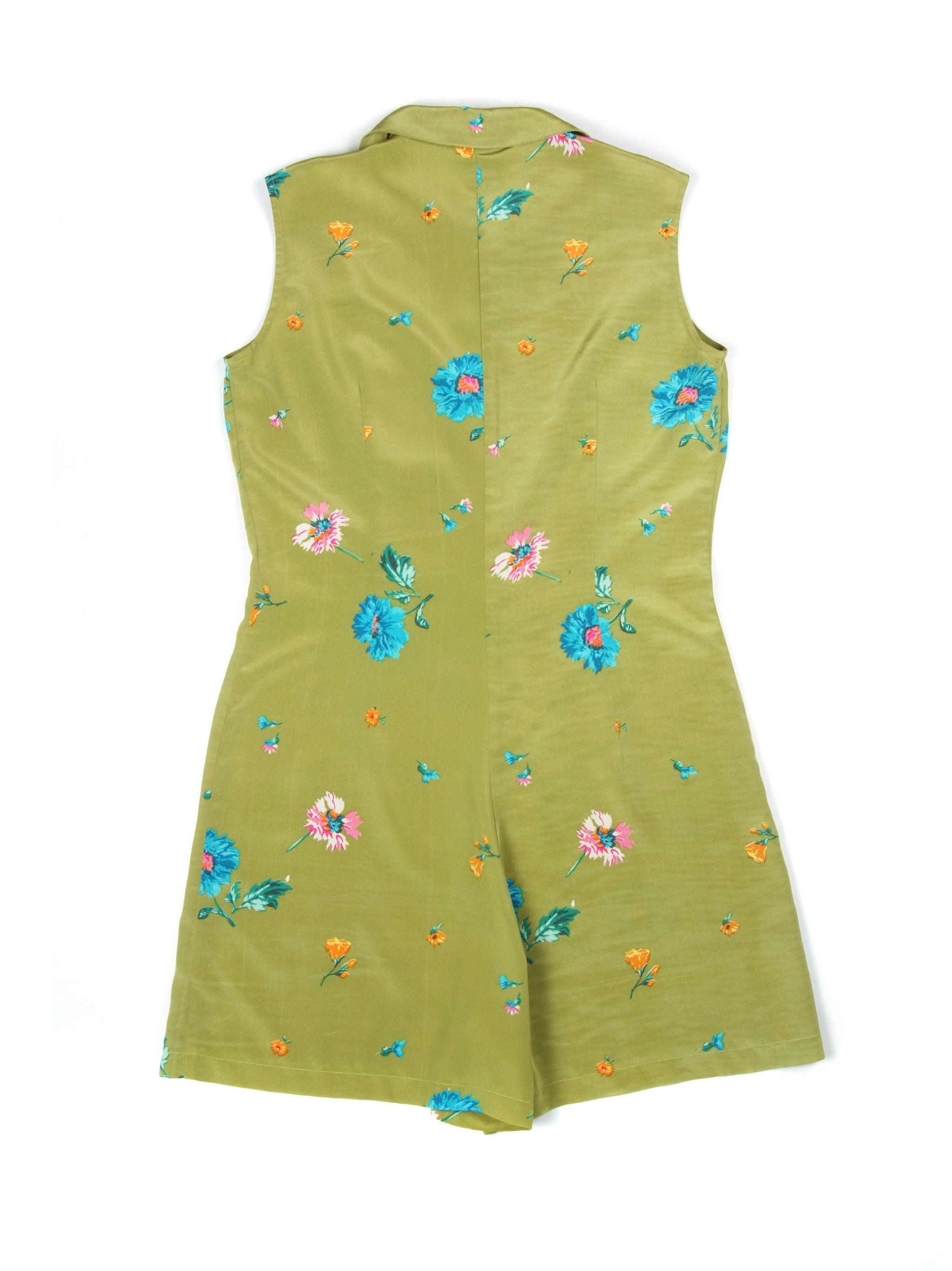 Kenzo × Vintage Vintage KENZO Jungle Satin Jumpsuit Romper (38) Size 28" / US 6 / IT 42 - 2 Thumbnail
