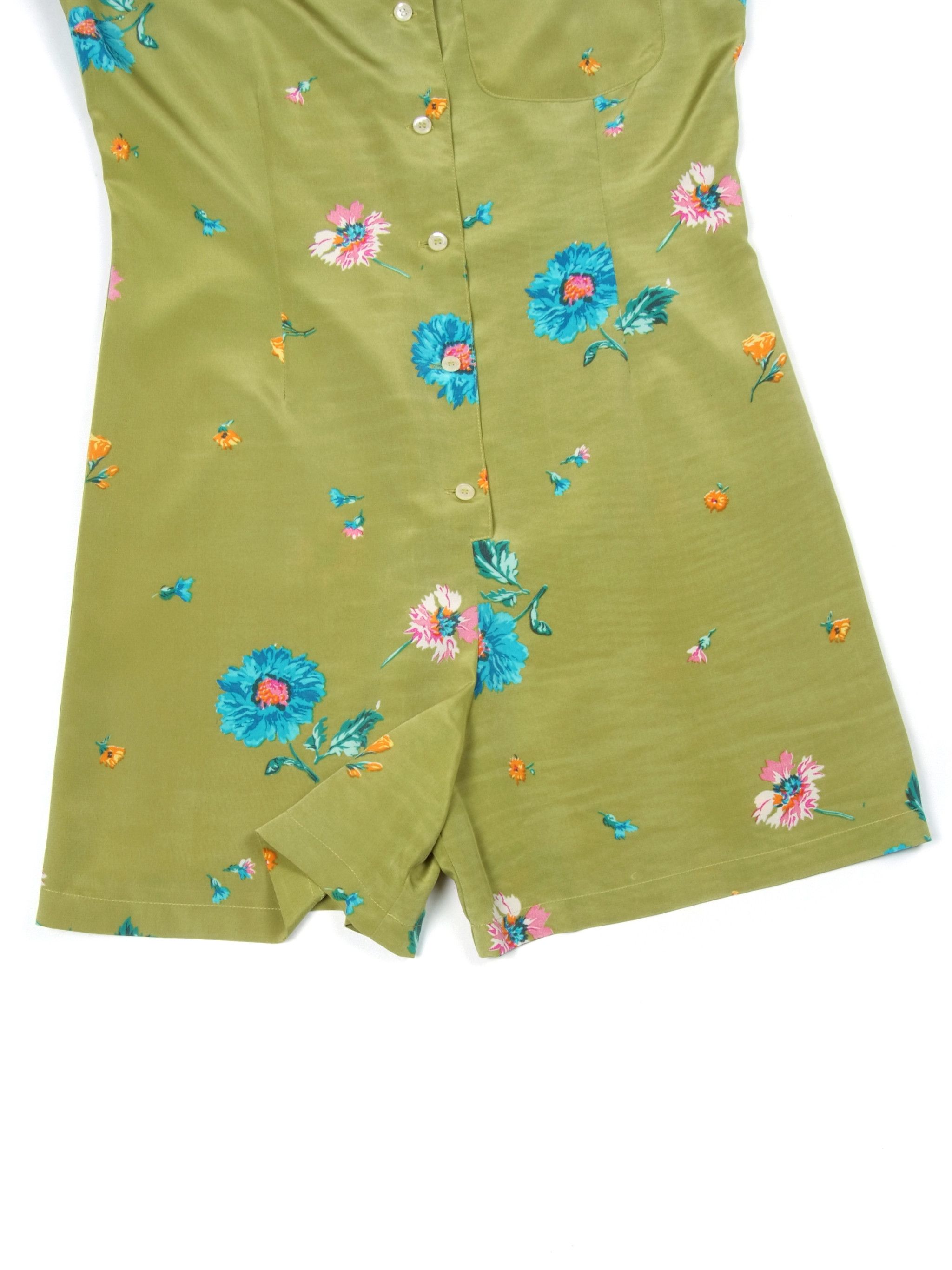 Kenzo × Vintage Vintage KENZO Jungle Satin Jumpsuit Romper (38) Size 28" / US 6 / IT 42 - 5 Thumbnail
