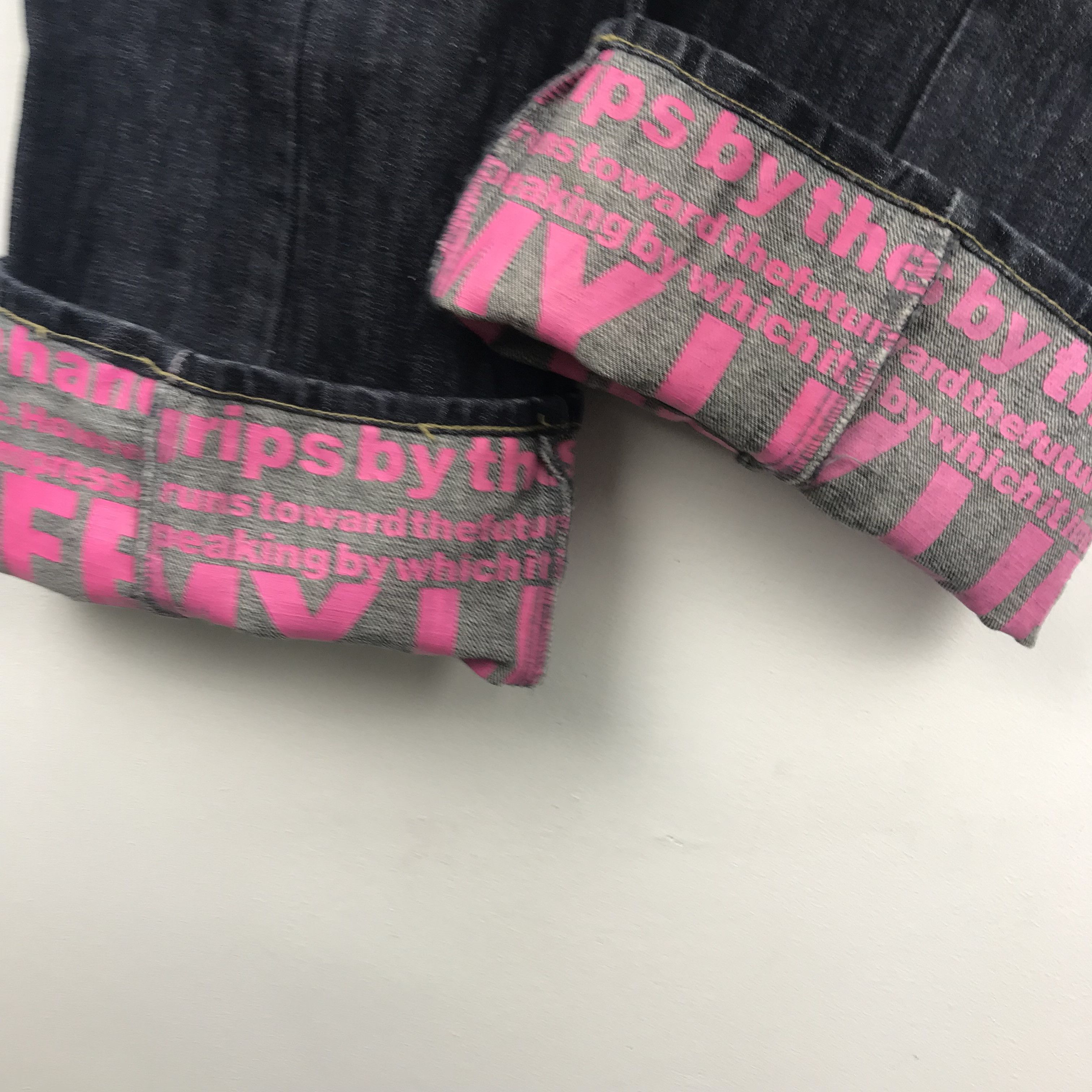 Japanese Brand X235 JAPAN MYL MAF DOUBLE WAIST PAINTED ZIPPER BAGGY PANTS Size US 35 - 6 Thumbnail