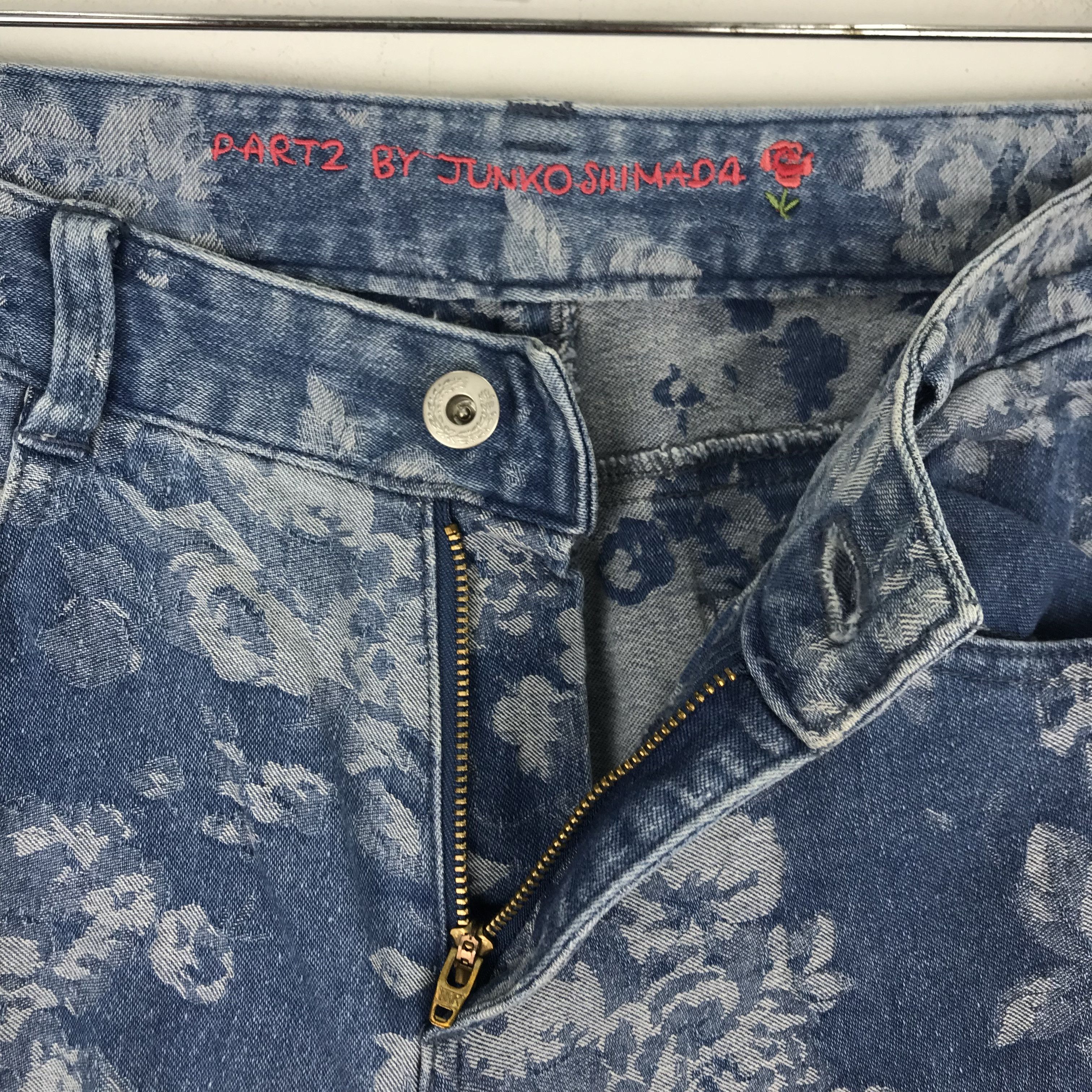 Japanese Brand × Junko Shimada X238 japan junko shimada rose full print skinny jeans Size 31" - 5 Thumbnail