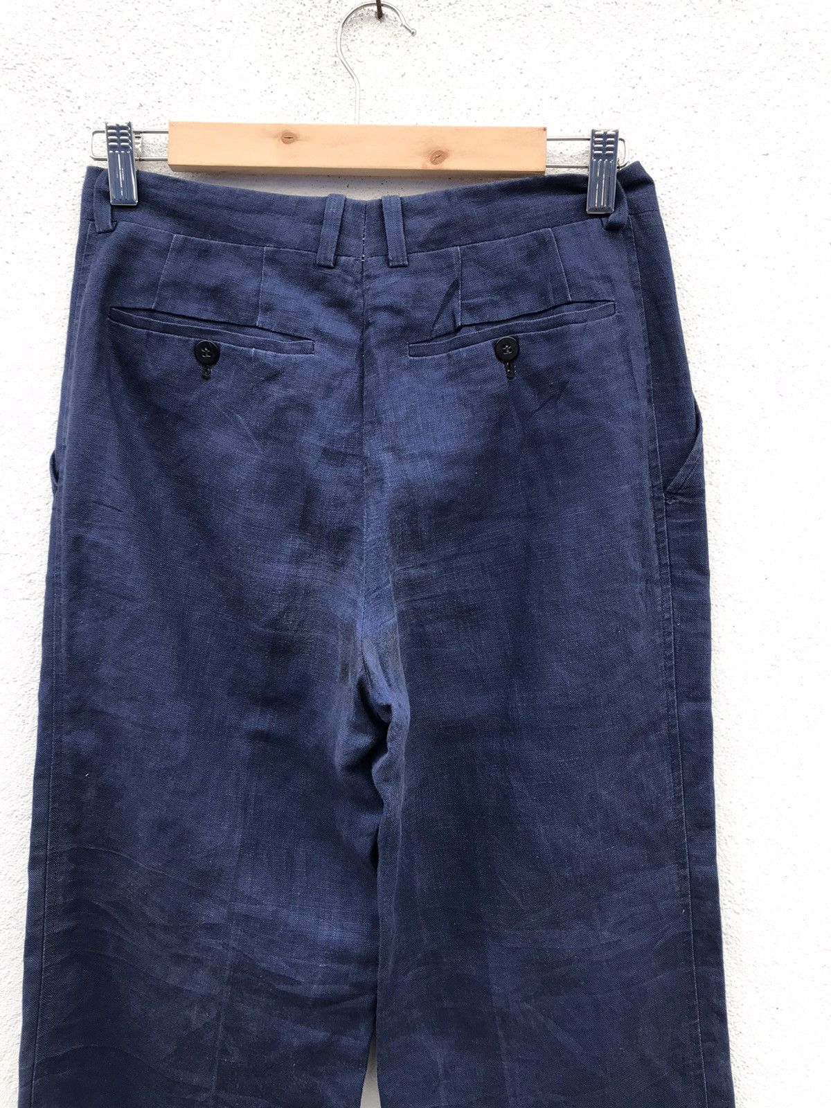 Hanae Mori Made In Japan Hanae Mori Paris Faded Linen Trousers Size US 28 / EU 44 - 6 Thumbnail