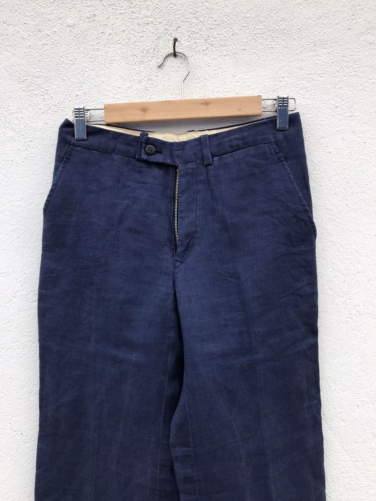 Hanae Mori Made In Japan Hanae Mori Paris Faded Linen Trousers Size US 28 / EU 44 - 2 Thumbnail