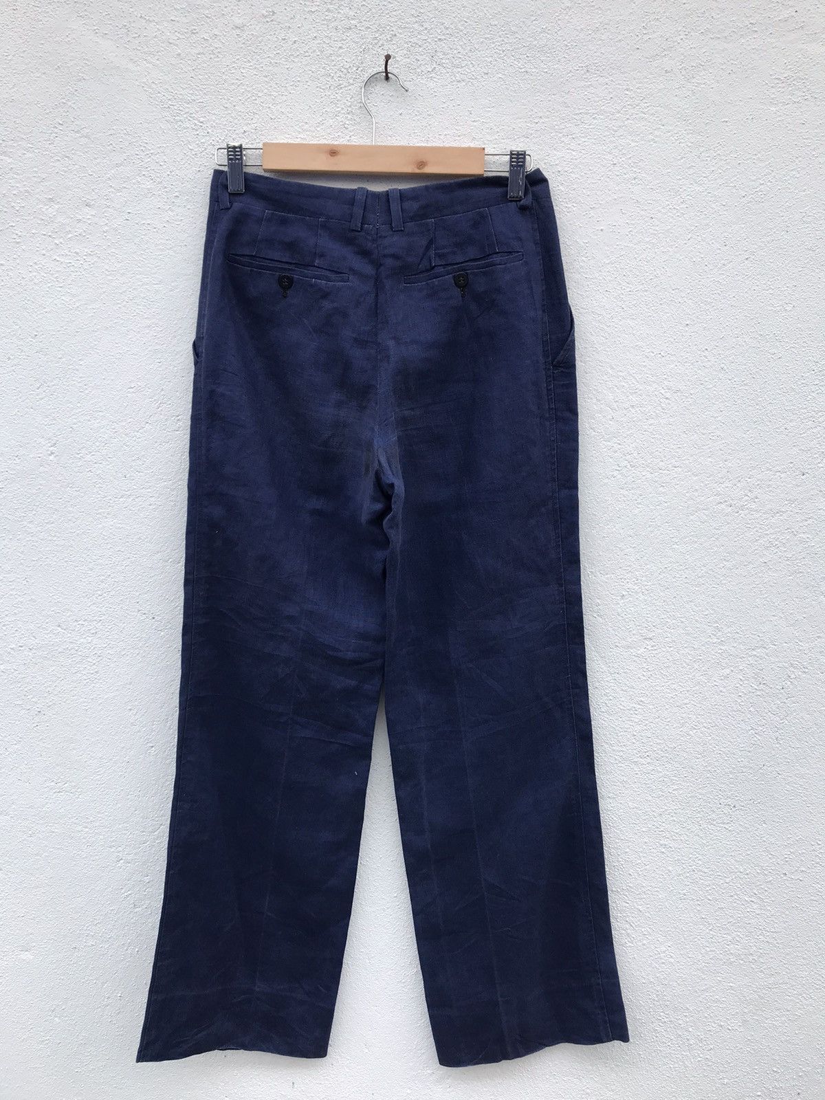 Hanae Mori Made In Japan Hanae Mori Paris Faded Linen Trousers Size US 28 / EU 44 - 5 Thumbnail