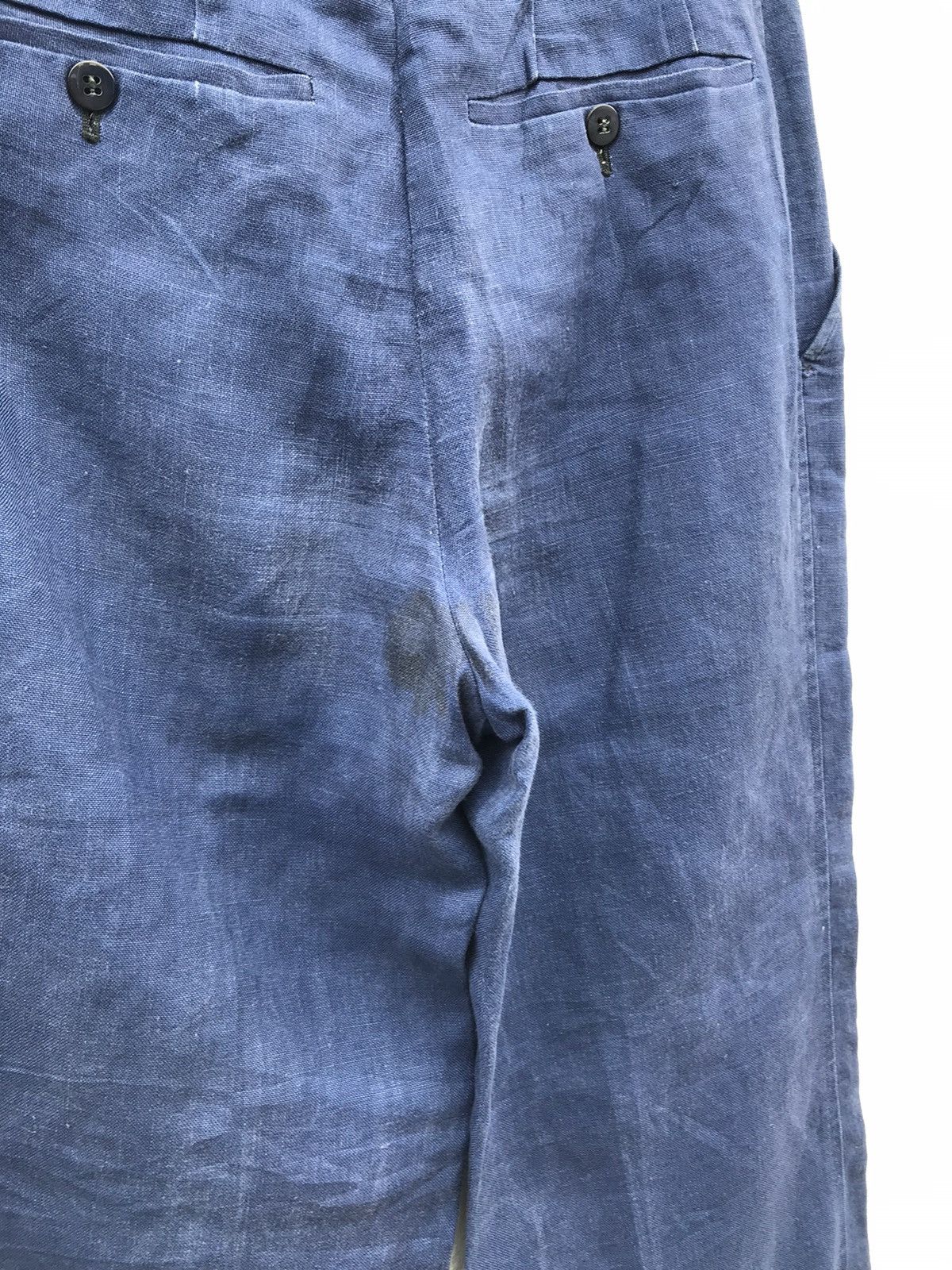 Hanae Mori Made In Japan Hanae Mori Paris Faded Linen Trousers Size US 28 / EU 44 - 7 Thumbnail