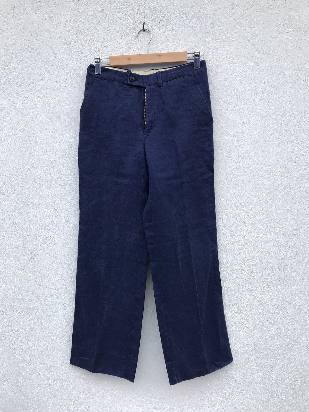 Hanae Mori Made In Japan Hanae Mori Paris Faded Linen Trousers Size US 28 / EU 44 - 1 Thumbnail