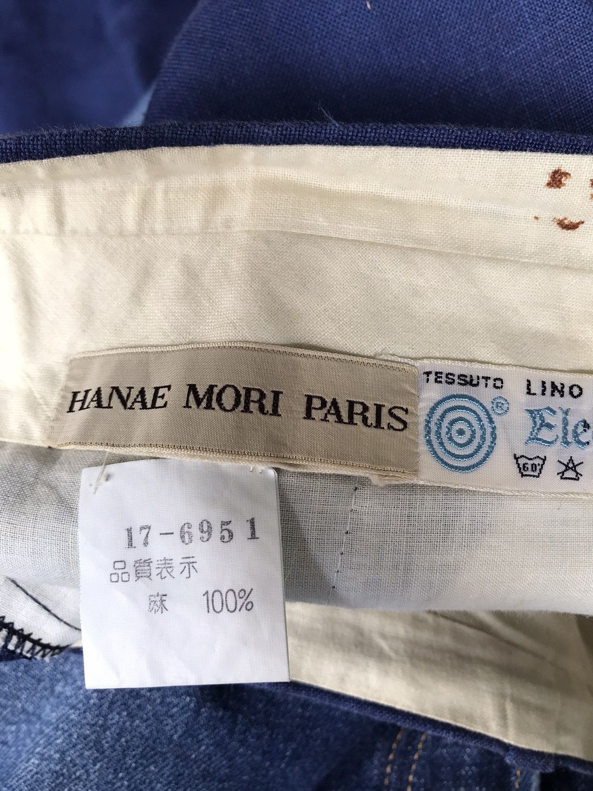Hanae Mori Made In Japan Hanae Mori Paris Faded Linen Trousers Size US 28 / EU 44 - 10 Thumbnail