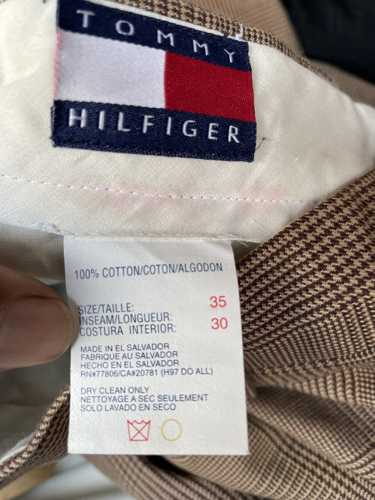 Tommy Hilfiger Vintage Tommy Hilfiger Plaid Baggy Pants Size US 33 - 10 Thumbnail