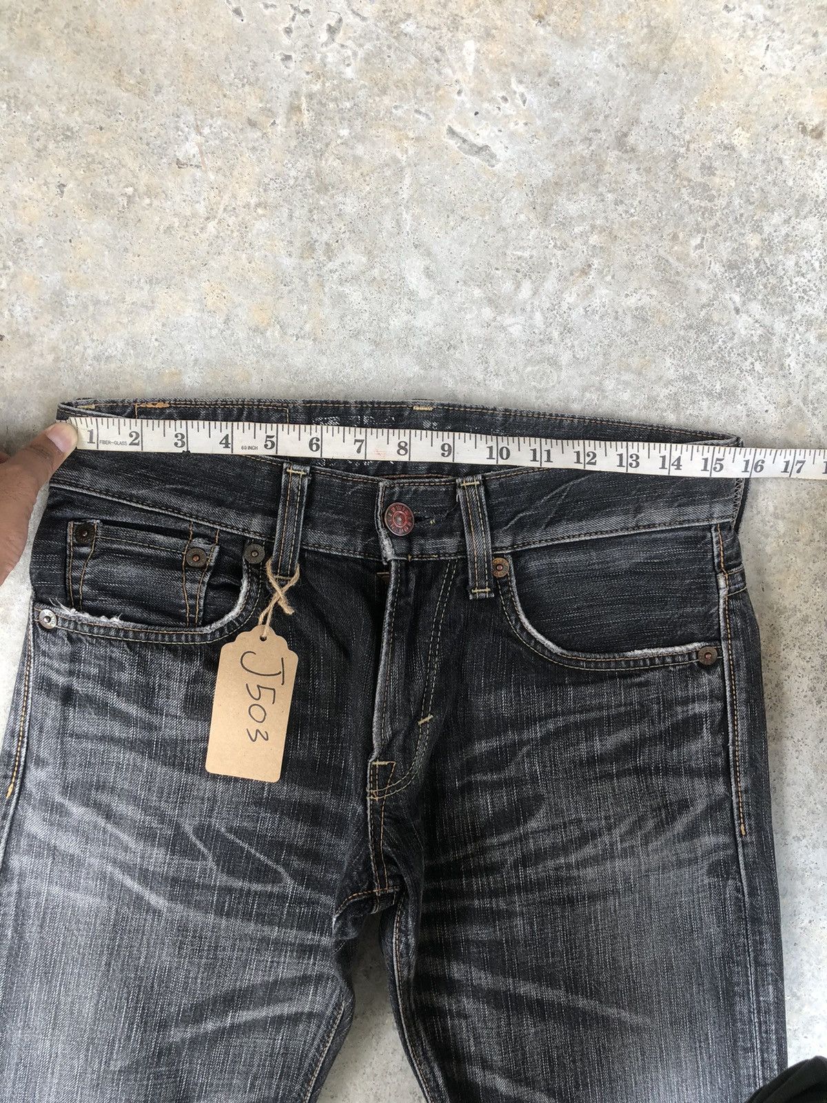 If Six Was Nine Edwin 503 Flared Jeans Distressed Jeans Size US 31 - 16 Thumbnail
