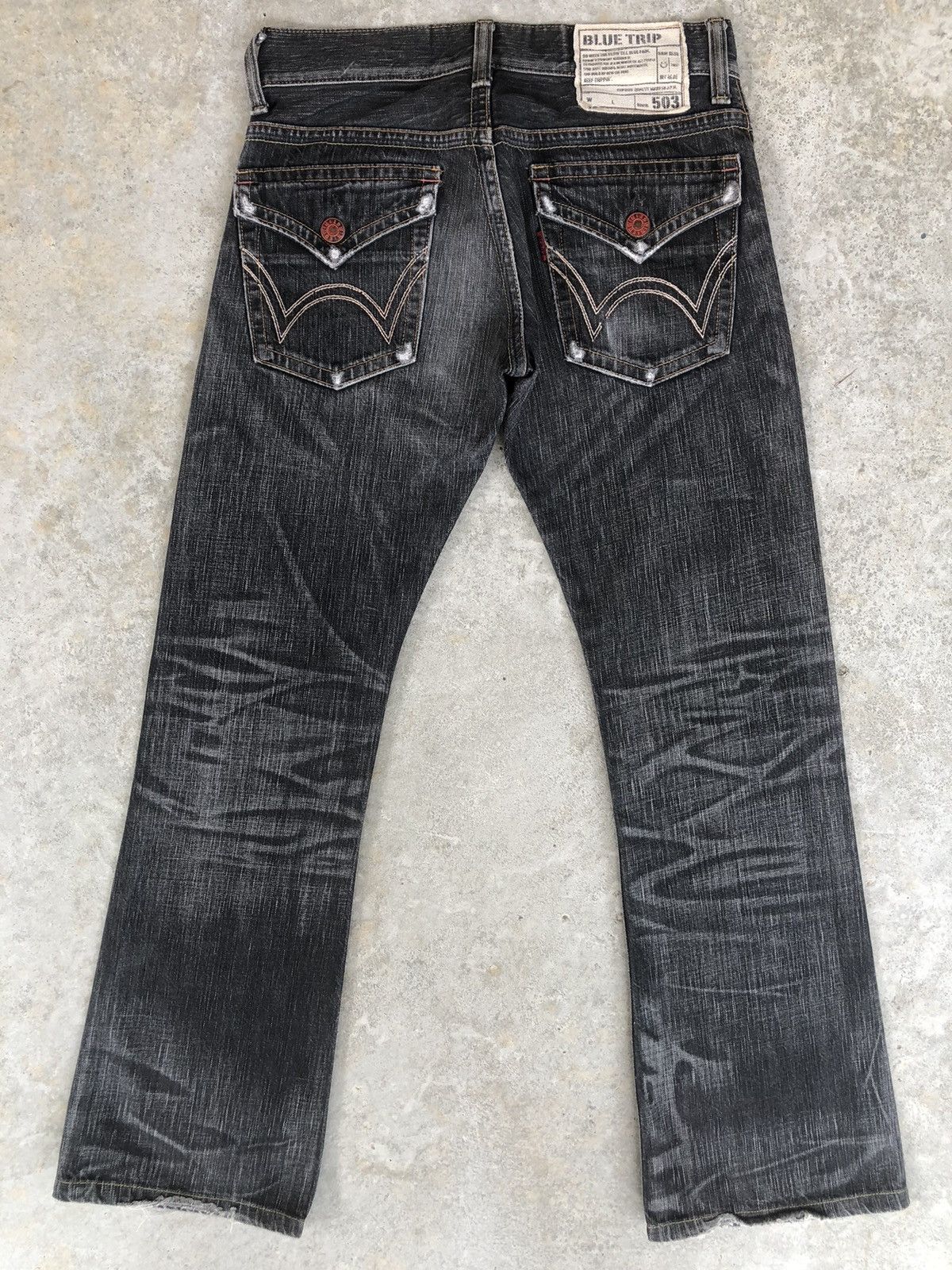 If Six Was Nine Edwin 503 Flared Jeans Distressed Jeans Size US 31 - 2 Thumbnail