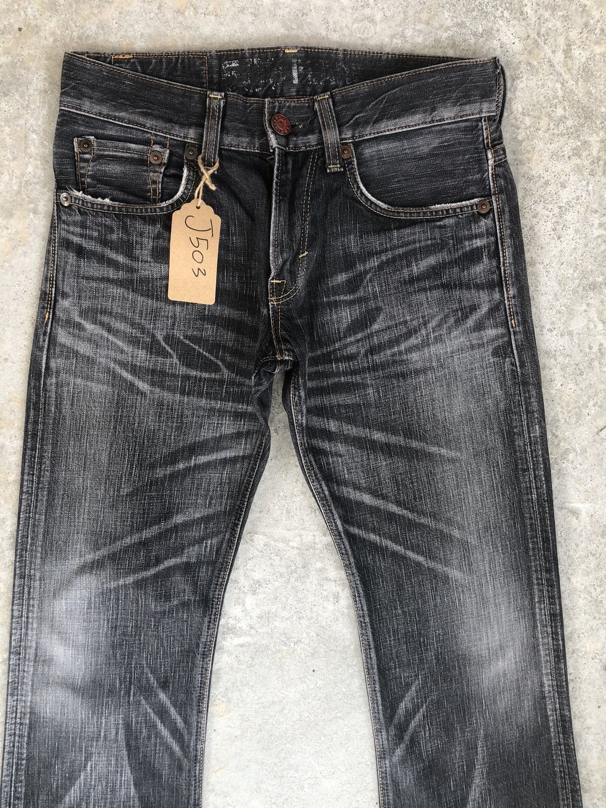 If Six Was Nine Edwin 503 Flared Jeans Distressed Jeans Size US 31 - 3 Thumbnail