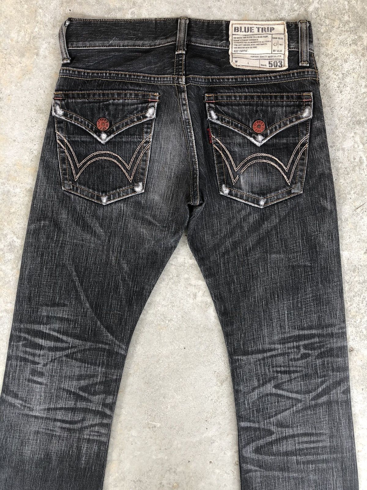 If Six Was Nine Edwin 503 Flared Jeans Distressed Jeans Size US 31 - 9 Thumbnail
