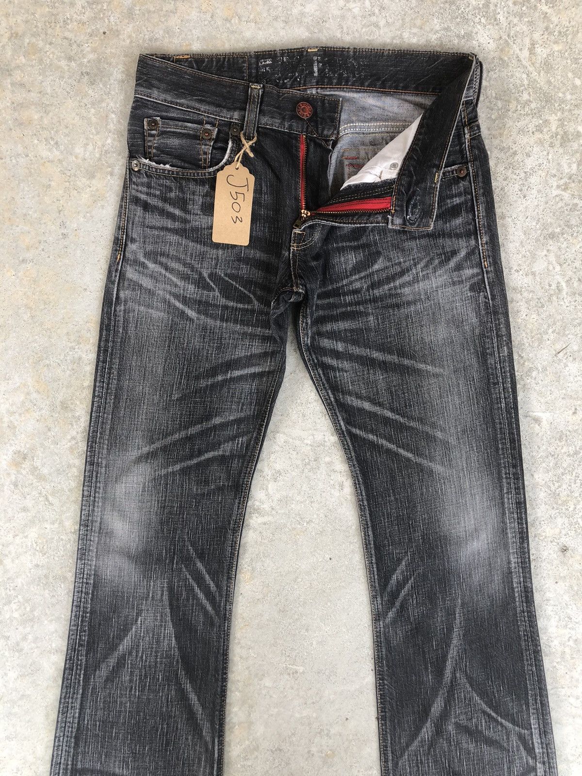 If Six Was Nine Edwin 503 Flared Jeans Distressed Jeans Size US 31 - 4 Thumbnail