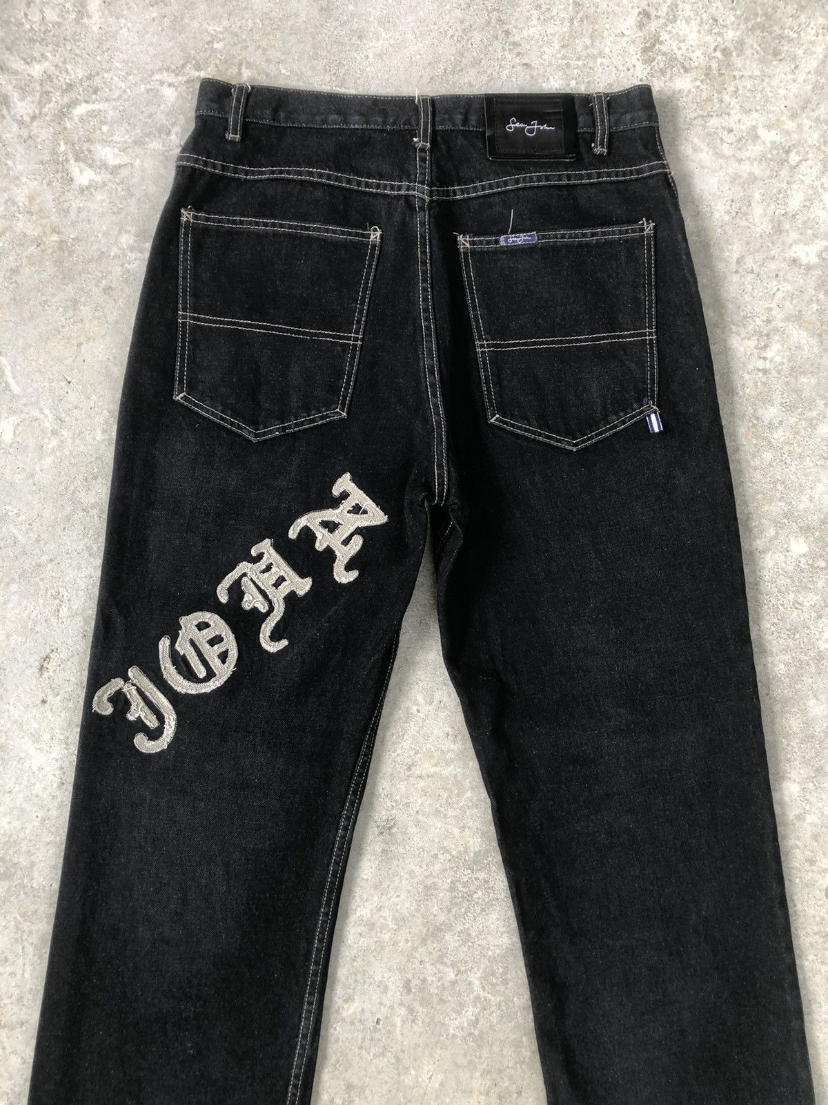 Sean John Sean John Embroidered Jeans Baggy Jeans Hip Hop Size US 31 - 8 Thumbnail