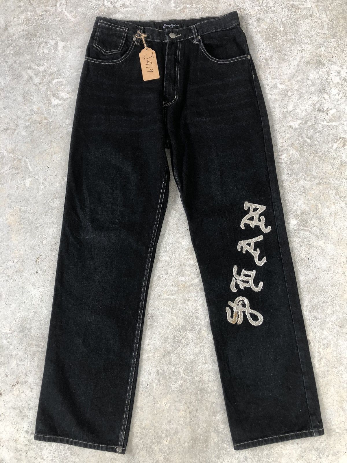 Sean John Sean John Embroidered Jeans Baggy Jeans Hip Hop Size US 31 - 2 Thumbnail