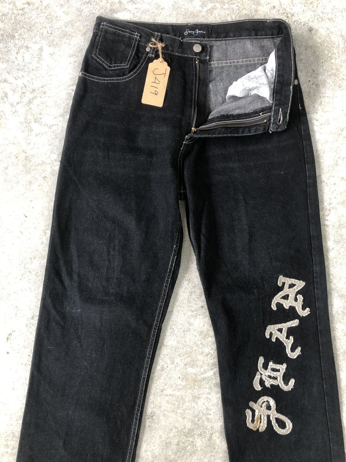 Sean John Sean John Embroidered Jeans Baggy Jeans Hip Hop Size US 31 - 3 Thumbnail