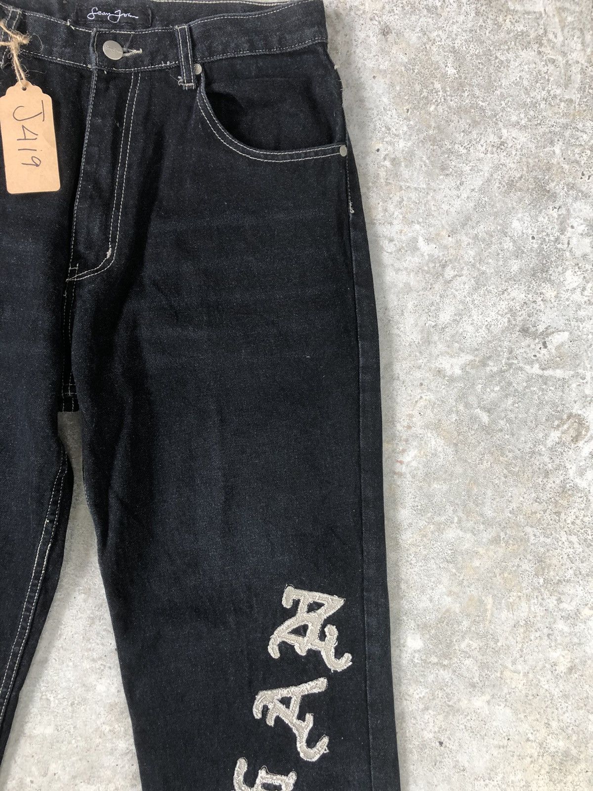 Sean John Sean John Embroidered Jeans Baggy Jeans Hip Hop Size US 31 - 5 Thumbnail
