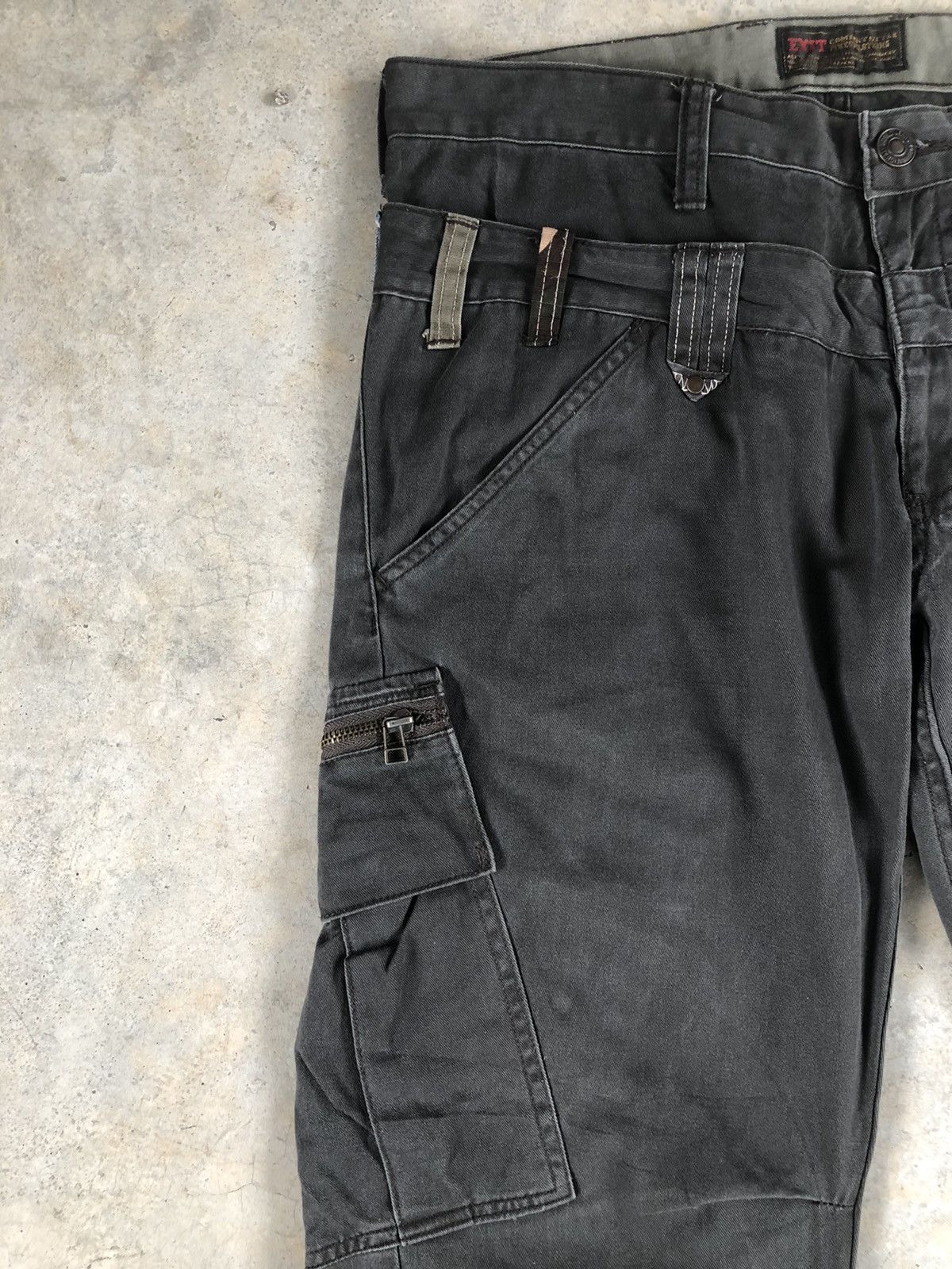 Japanese Brand exit double waist cargo pants tactical pocket Size US 34 / EU 50 - 4 Thumbnail