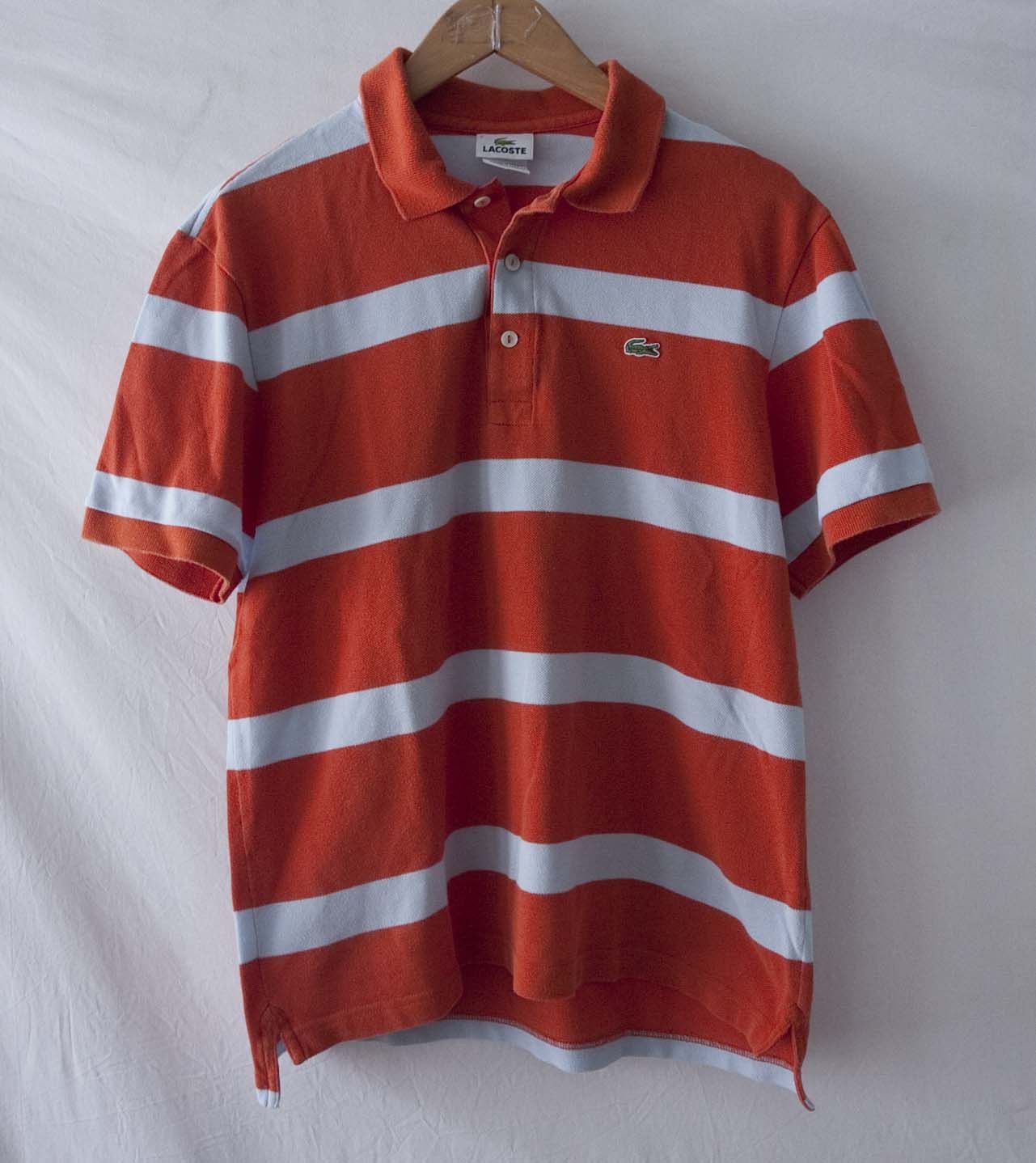 Lacoste Lacoste Polo Orange / White Size 5/ M/L Size US M / EU 48-50 / 2 - 1 Thumbnail