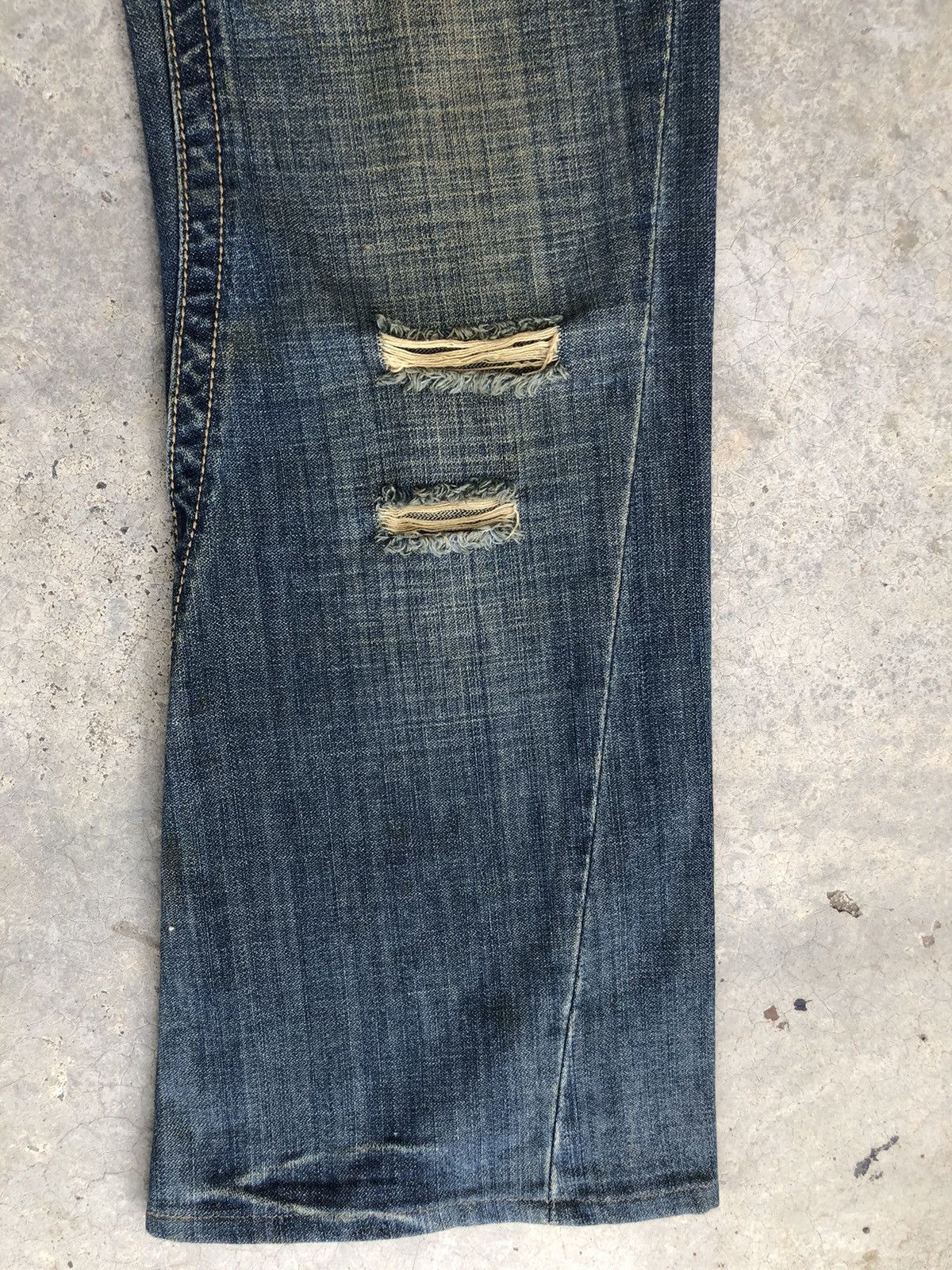 If Six Was Nine Japanese Purple&Yellow Flared Jeans Distressed Jeans Size US 30 / EU 46 - 7 Thumbnail