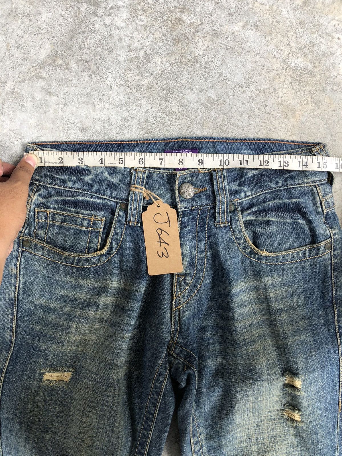 If Six Was Nine Japanese Purple&Yellow Flared Jeans Distressed Jeans Size US 30 / EU 46 - 18 Thumbnail