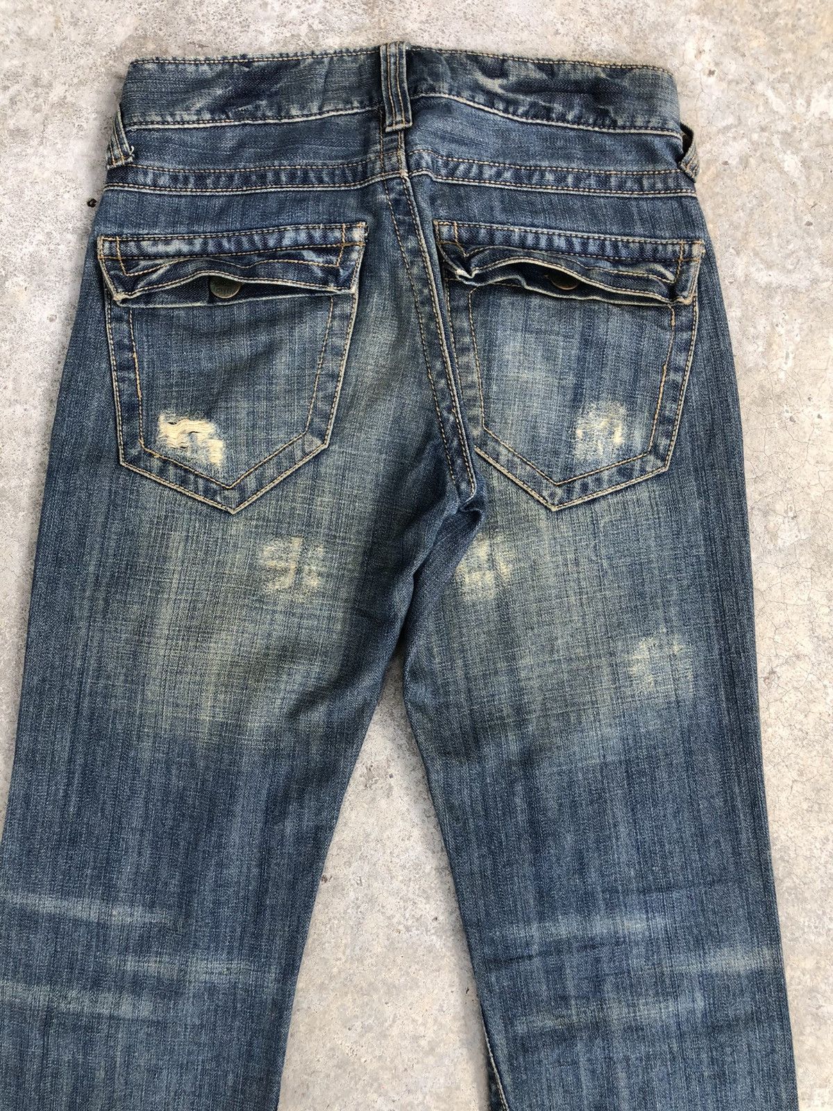 If Six Was Nine Japanese Purple&Yellow Flared Jeans Distressed Jeans Size US 30 / EU 46 - 8 Thumbnail