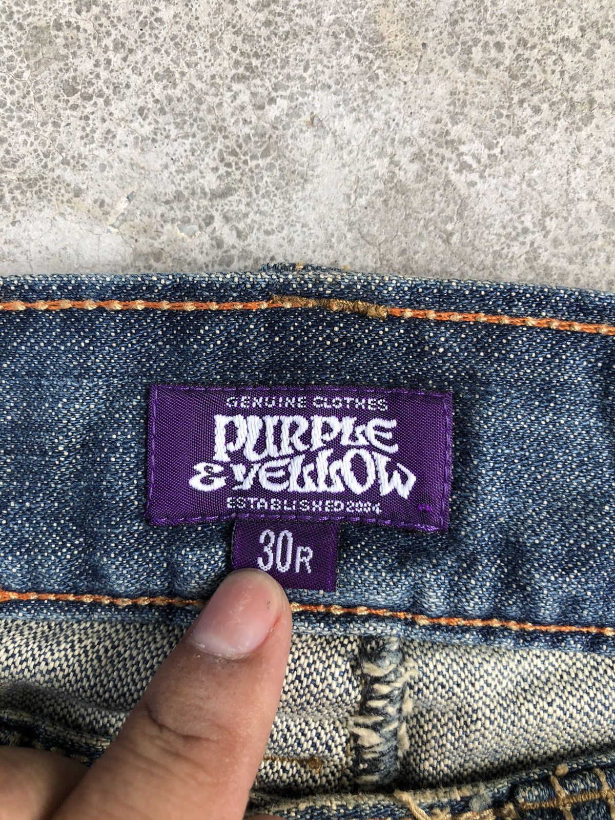 If Six Was Nine Japanese Purple&Yellow Flared Jeans Distressed Jeans Size US 30 / EU 46 - 14 Thumbnail