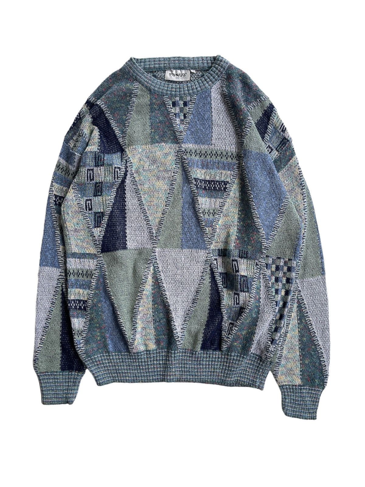 Vintage Vintage Geometric Jumper Knitwear Size US M / EU 48-50 / 2 - 1 Thumbnail