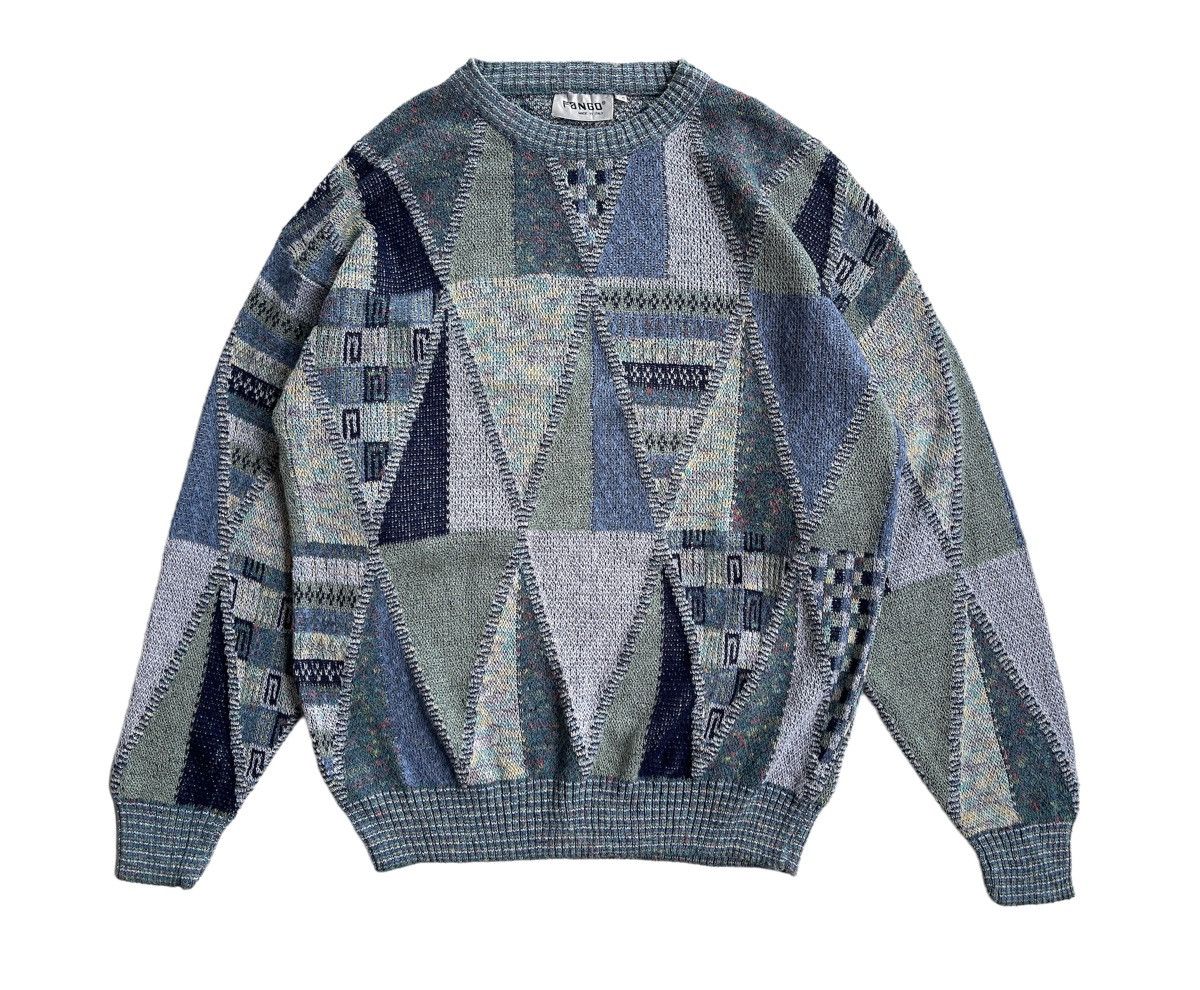 Vintage Vintage Geometric Jumper Knitwear Size US M / EU 48-50 / 2 - 2 Thumbnail