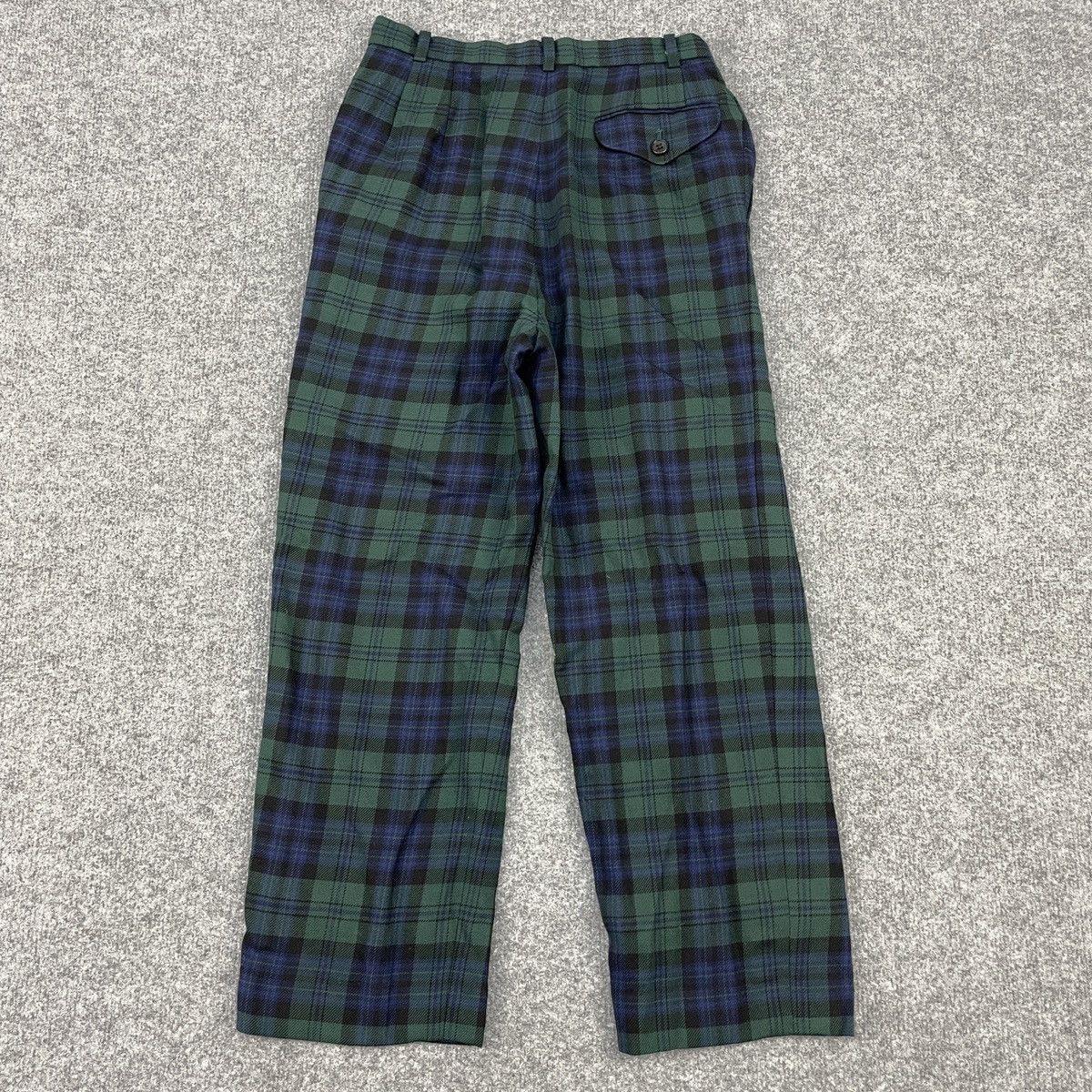 Burberry × Vintage Vintage Burberry's Checker Plaid Wool Pants Size US 26 / EU 42 - 2 Thumbnail