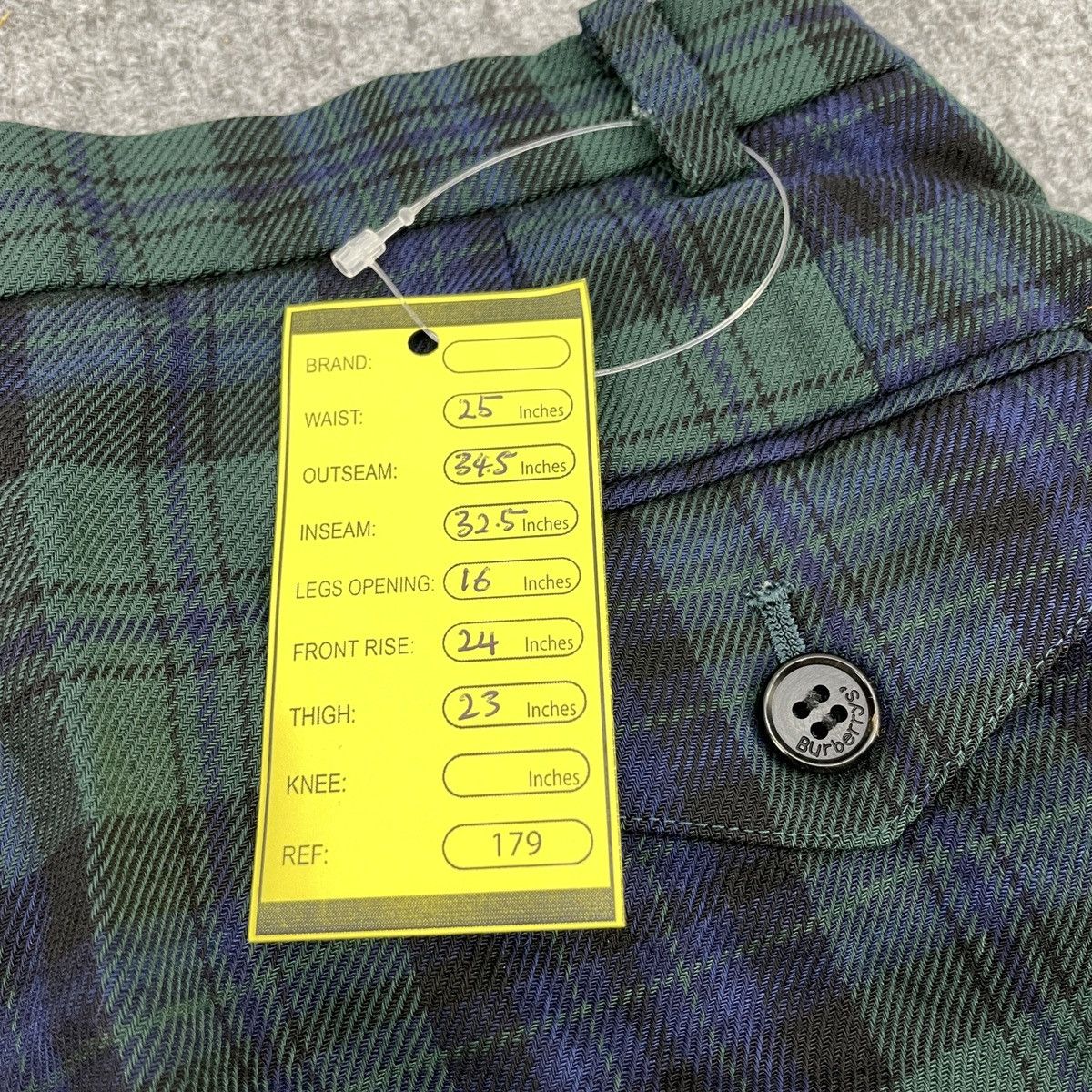 Burberry × Vintage Vintage Burberry's Checker Plaid Wool Pants Size US 26 / EU 42 - 10 Thumbnail
