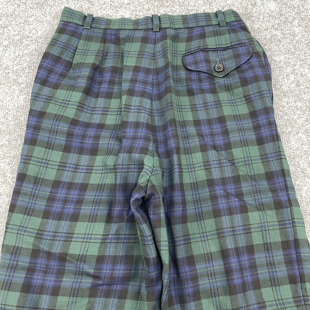 Burberry × Vintage Vintage Burberry's Checker Plaid Wool Pants Size US 26 / EU 42 - 3 Thumbnail