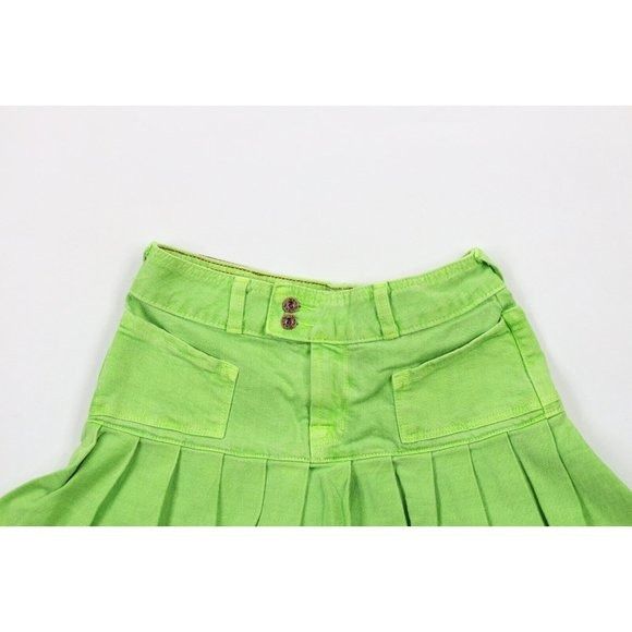 Vintage × Von Dutch NOS Vintage Y2K Von Dutch Spell Out Denim Jean Mini Skirt Size 26" / US 2 / IT 38 - 2 Thumbnail