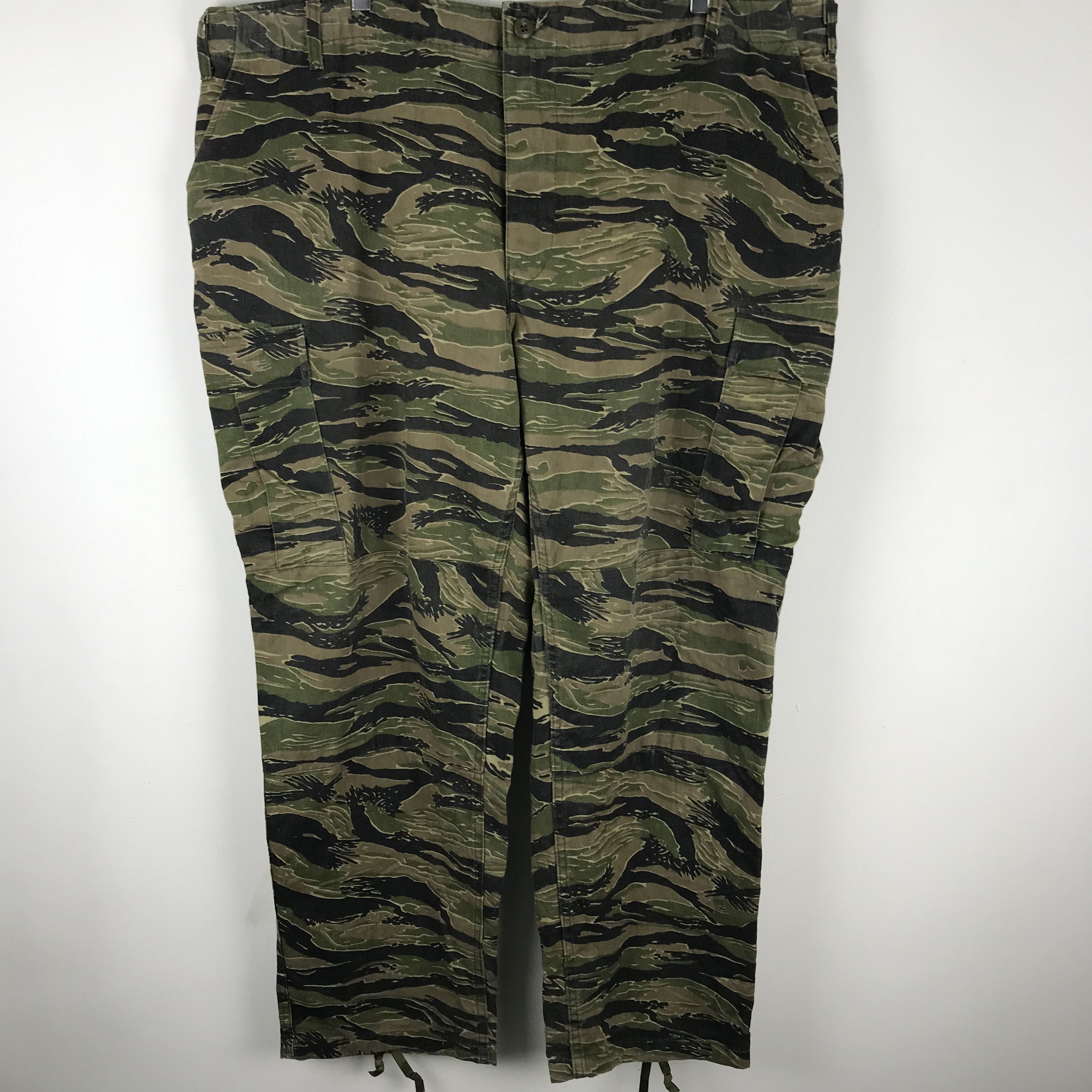 Vintage X253 BIG SIZE! VTG TIGER STRIPE ARMY CAMO PANTS RARE! Size US 44 / EU 60 - 4 Thumbnail