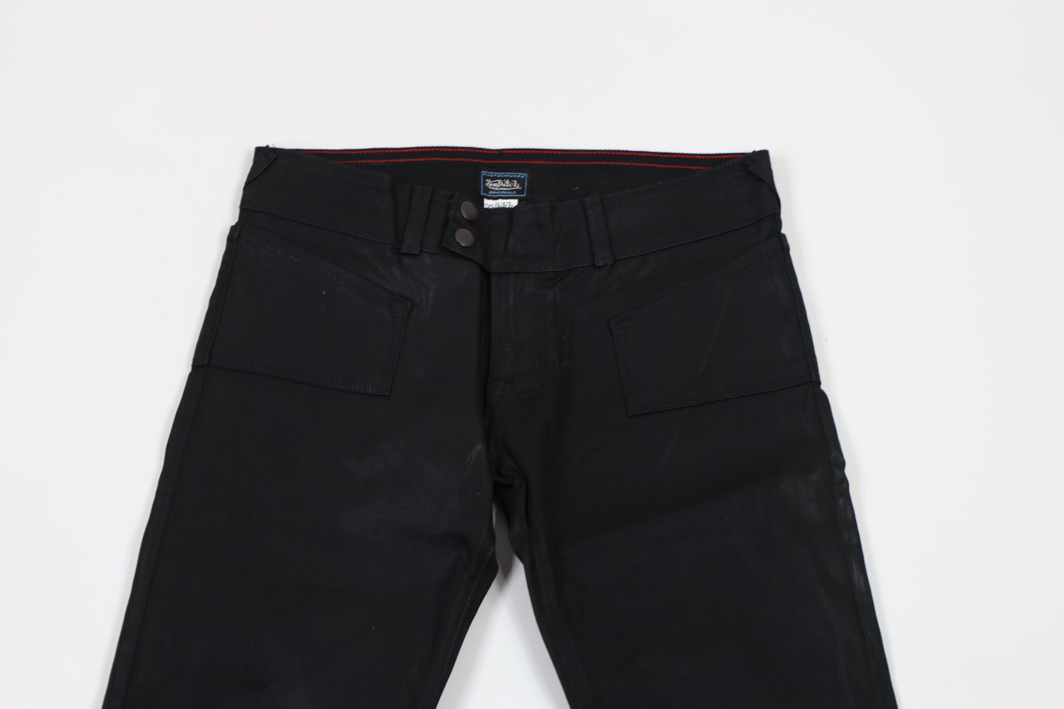 Vintage × Von Dutch NOS Vintage Y2K Von Dutch Wide Leg Flared Jeans Black 26 Size 26" / US 2 / IT 38 - 2 Thumbnail