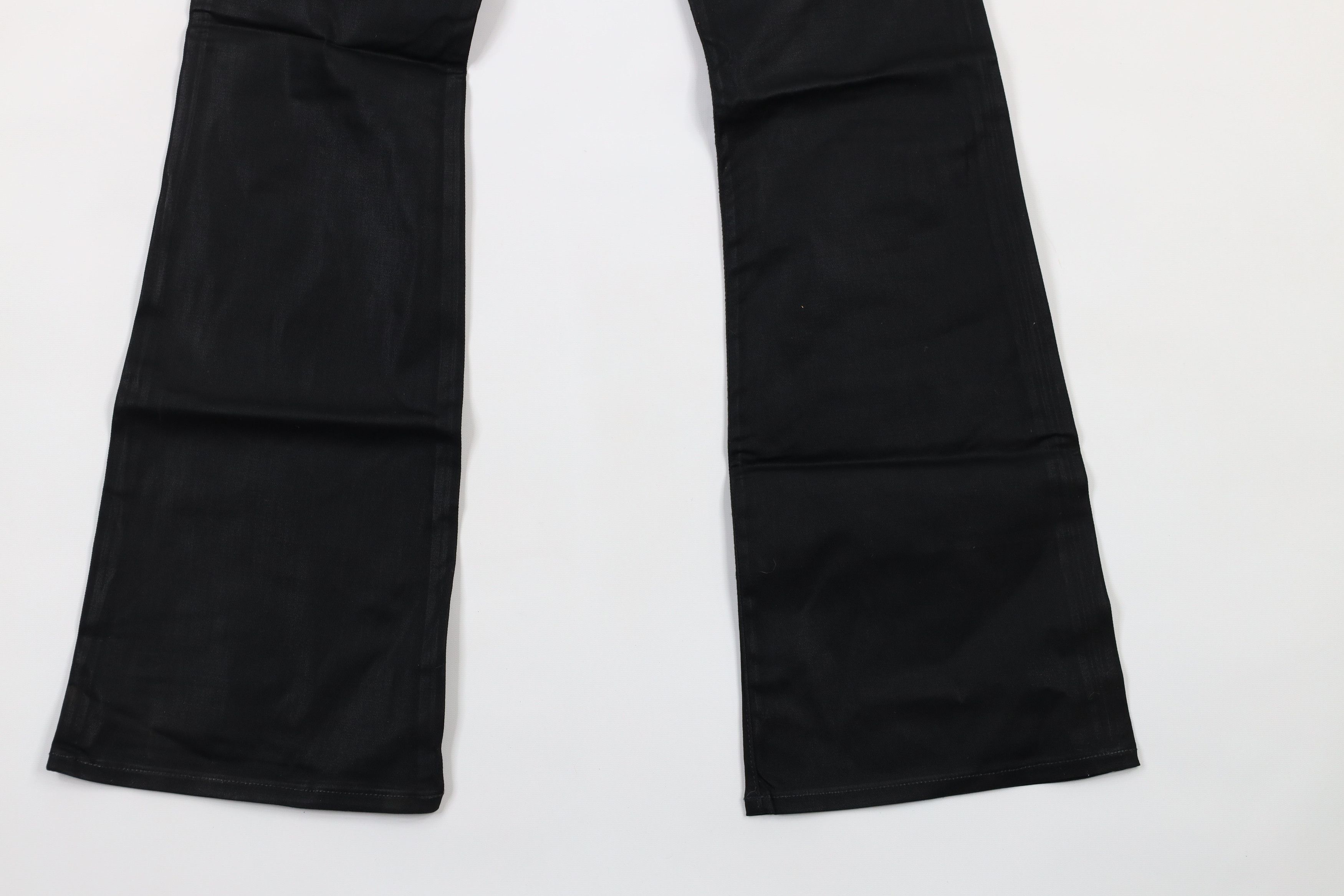 Vintage × Von Dutch NOS Vintage Y2K Von Dutch Wide Leg Flared Jeans Black 26 Size 26" / US 2 / IT 38 - 10 Thumbnail