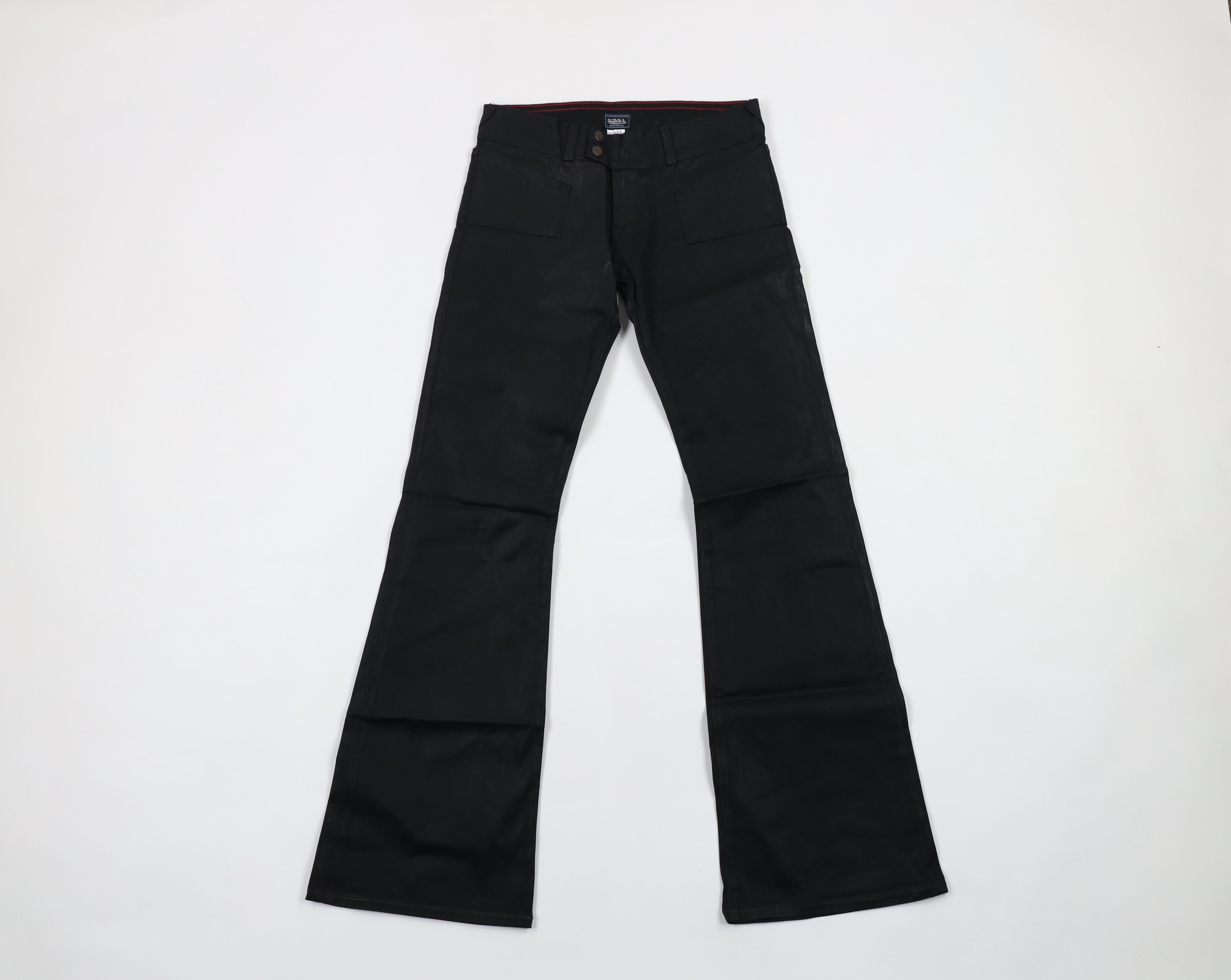 Vintage × Von Dutch NOS Vintage Y2K Von Dutch Wide Leg Flared Jeans Black 26 Size 26" / US 2 / IT 38 - 1 Thumbnail