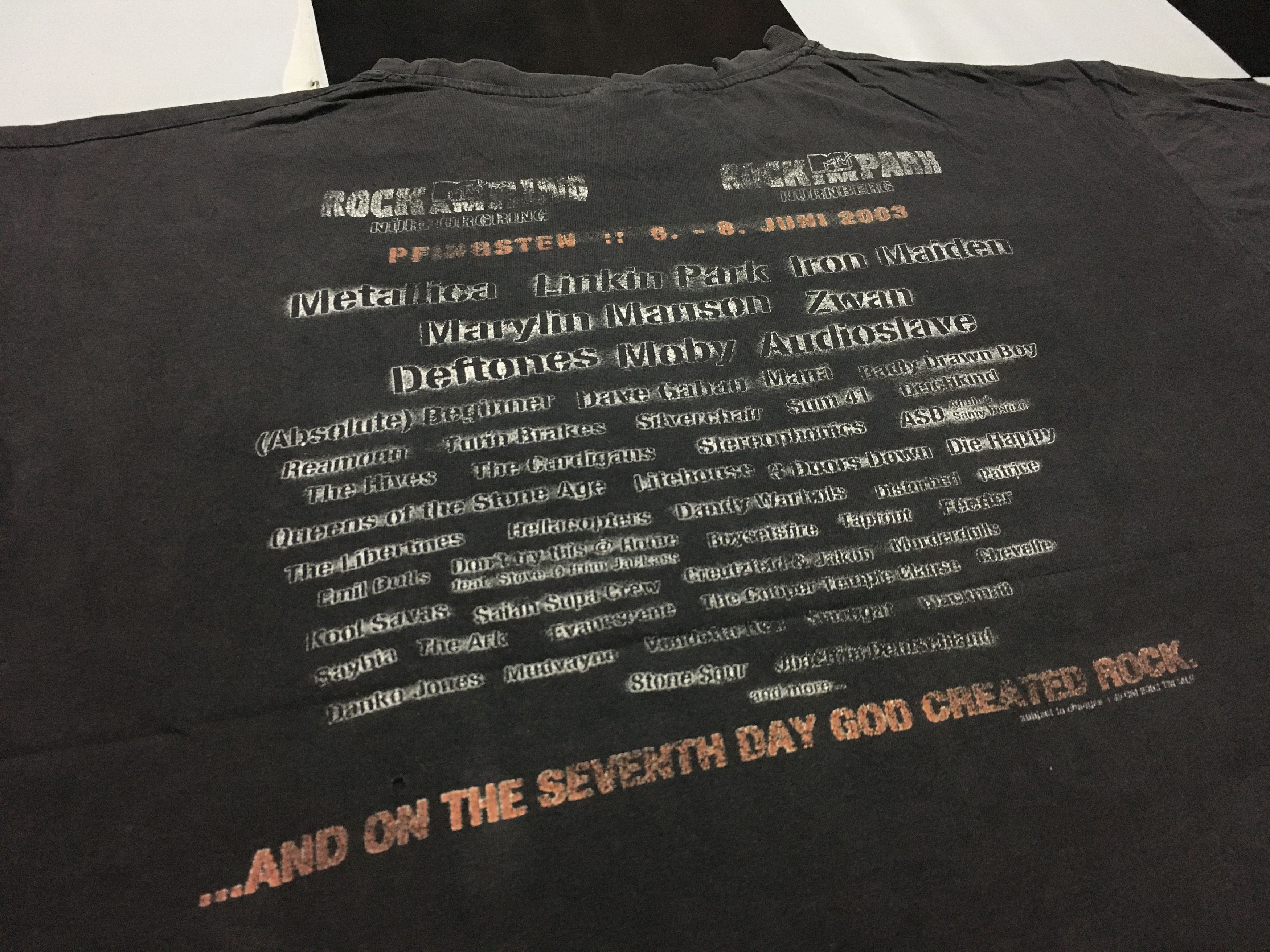Band Tees × Vintage Vintage MTV shirt Rock Am Ring 2003 Metallica Manson Zwan Size US XL / EU 56 / 4 - 3 Thumbnail