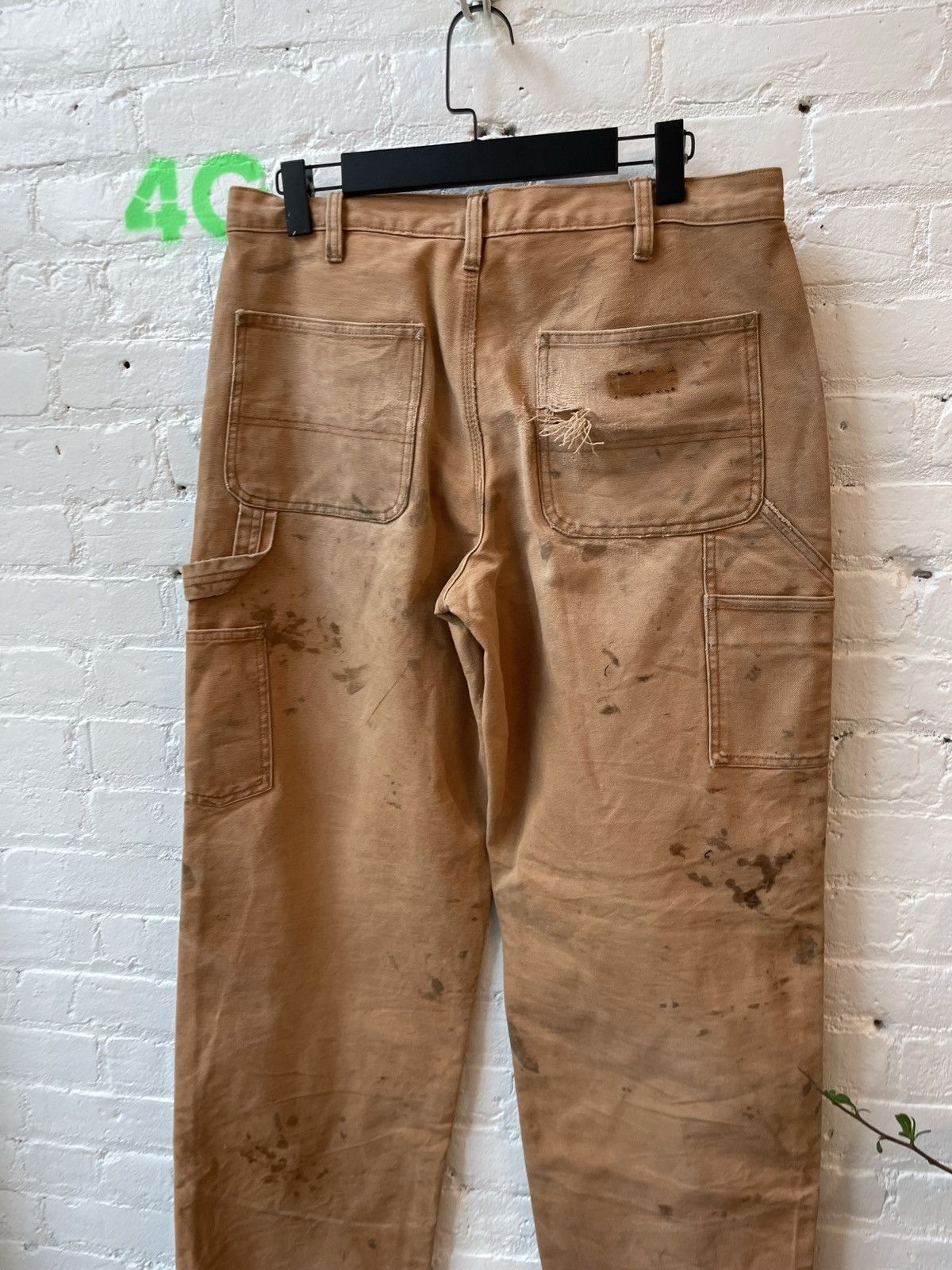 Vintage Vintage THRASHED Carpenter Cargo Double Knee BURNT FADED Size US 34 / EU 50 - 10 Thumbnail