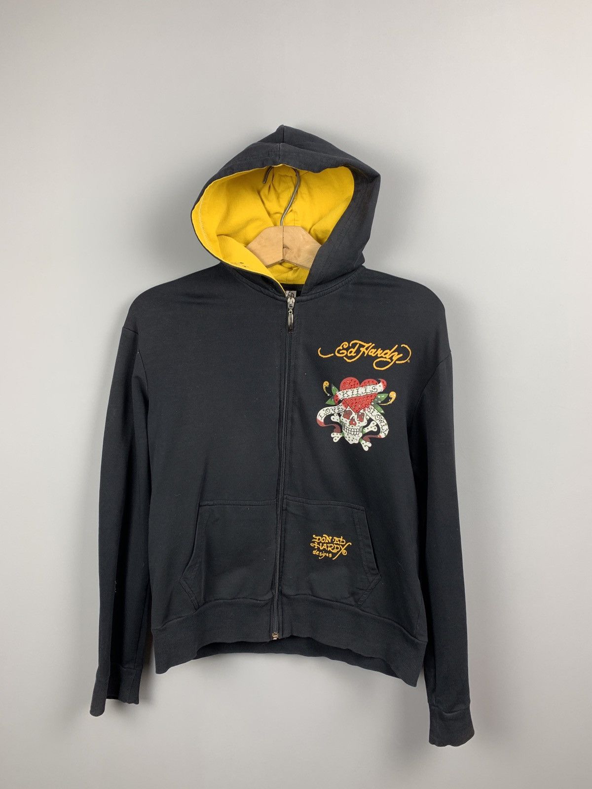 Ed Hardy × Vintage Ed Hardy women’s zip hoodie Size ONE SIZE - 4 Thumbnail
