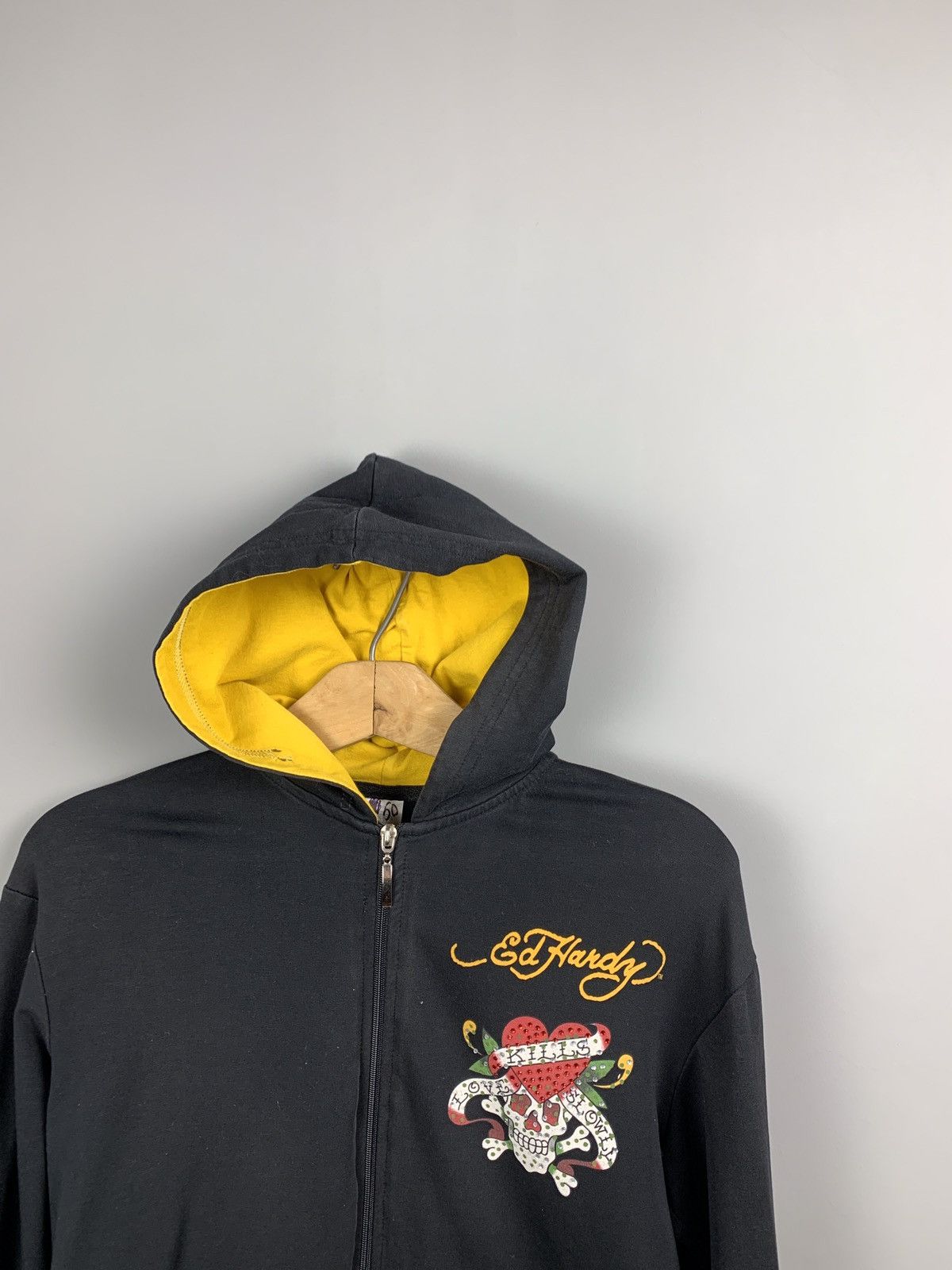 Ed Hardy × Vintage Ed Hardy women’s zip hoodie Size ONE SIZE - 3 Thumbnail