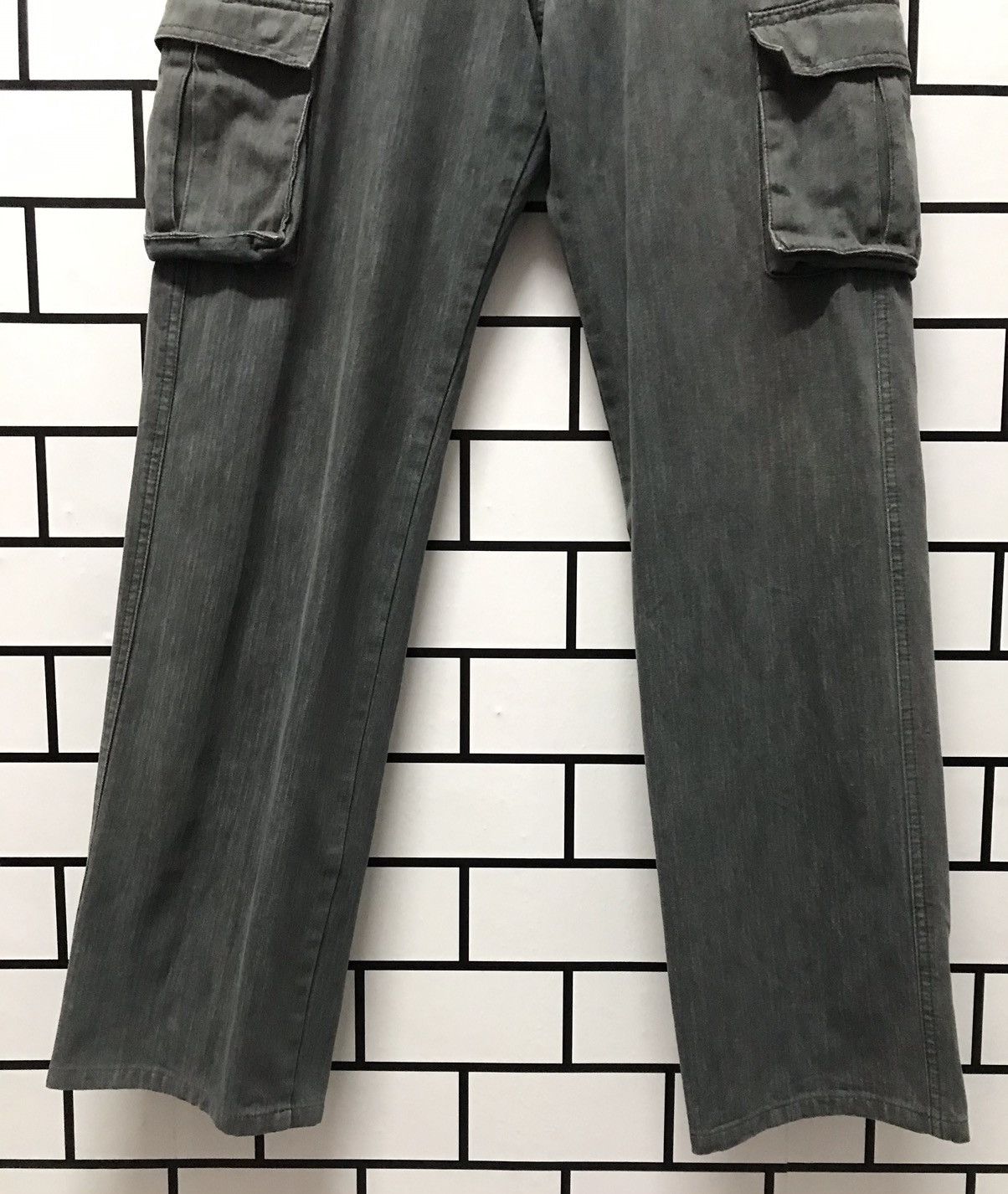 Japanese Brand × The Unbranded Brand × Vintage Vintage Faded Cargo Multi Pocket Denim Pants Size US 29 - 5 Thumbnail